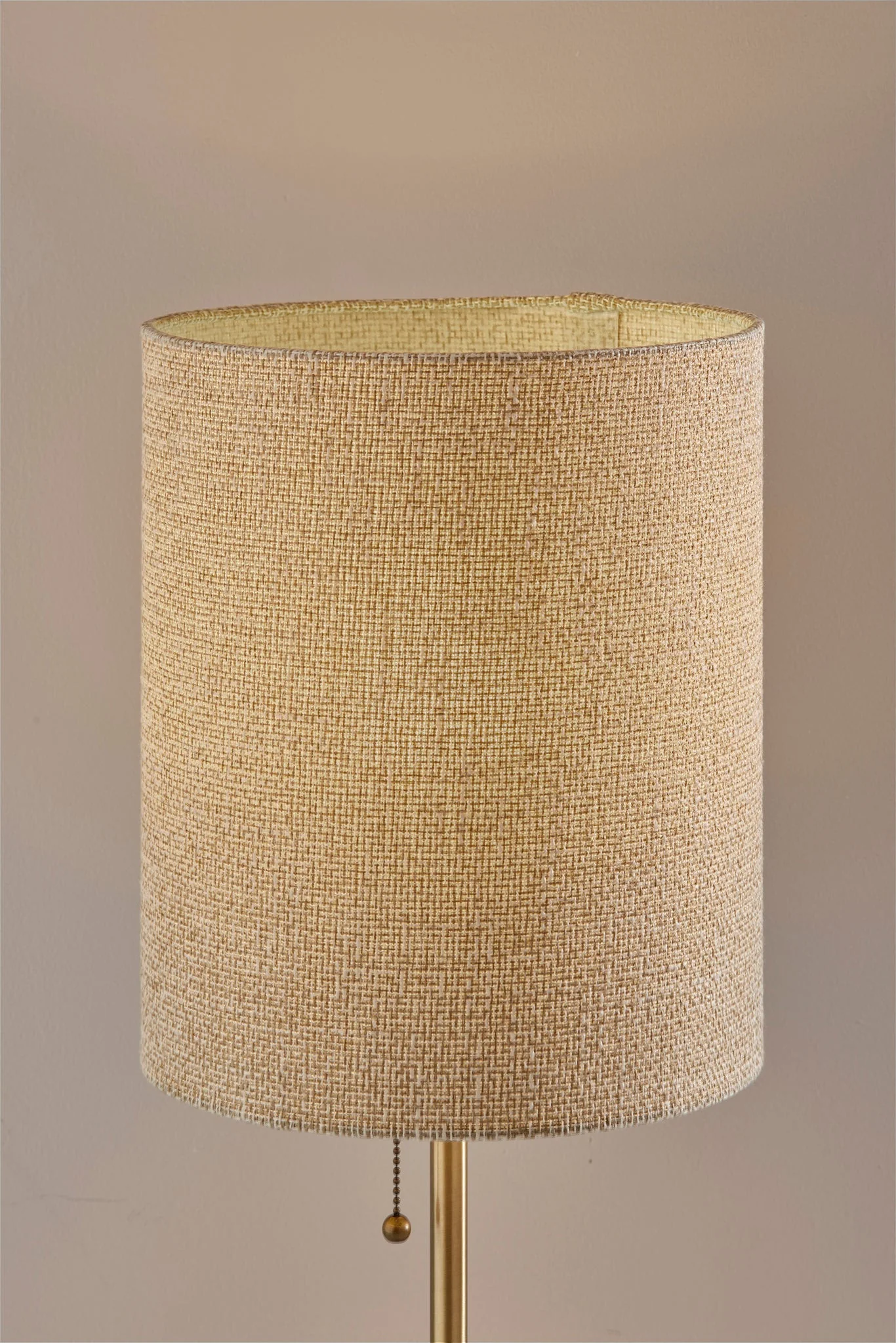 Black and Gold Marble and Metal Table Lamp With Beige Drum Shade By Homeroots - Image 5