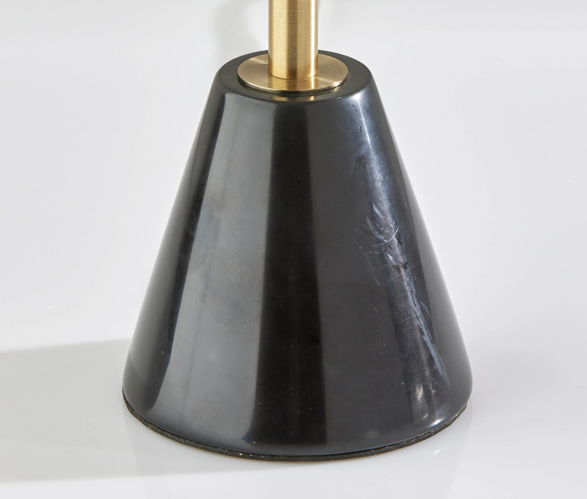 Black and Gold Marble and Metal Table Lamp With Beige Drum Shade By Homeroots - Image 7