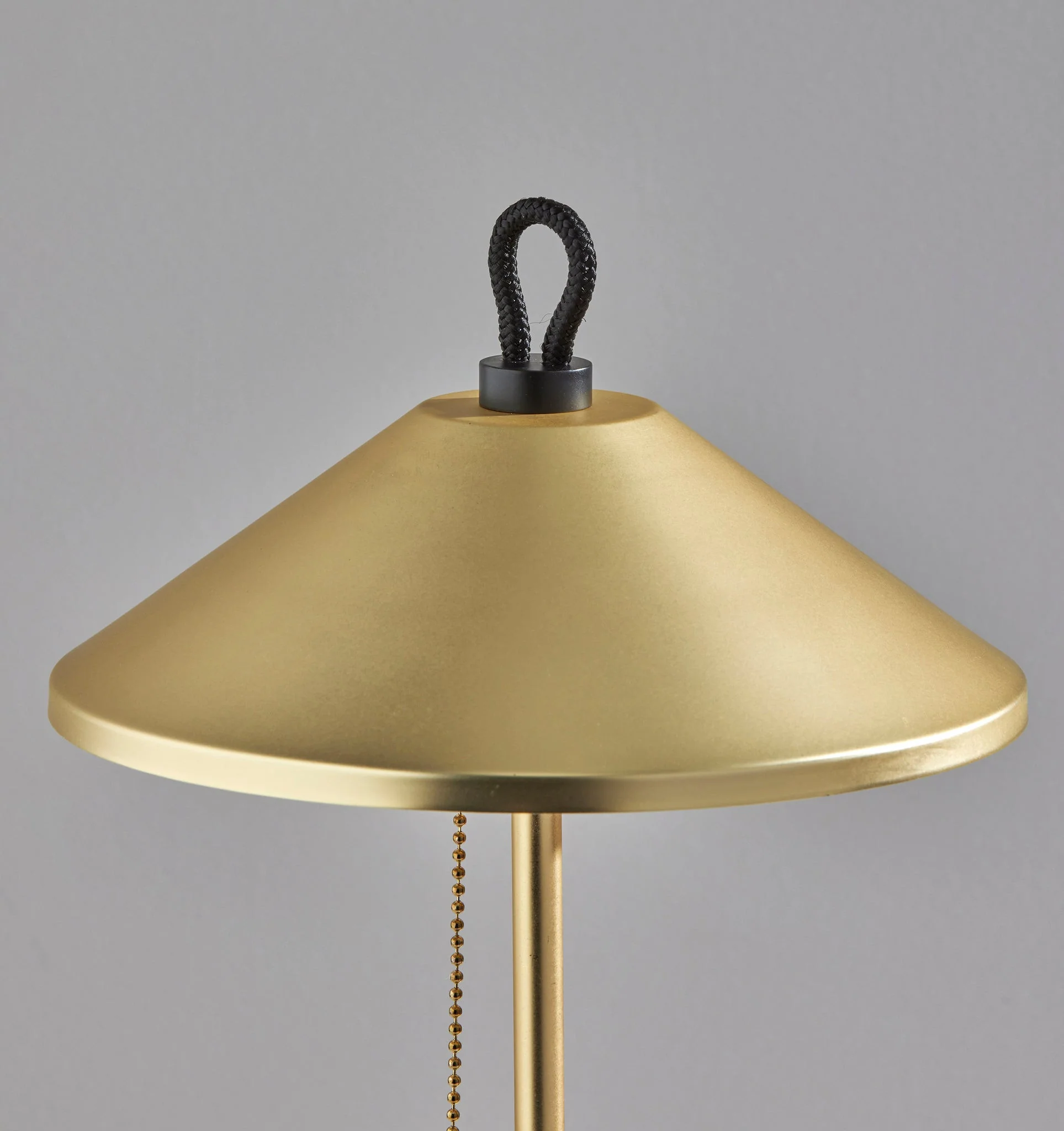 Black and Gold Metal Two Light Candlestick LED Table Lamp With Brass Cone Shade By Homeroots - Image 7
