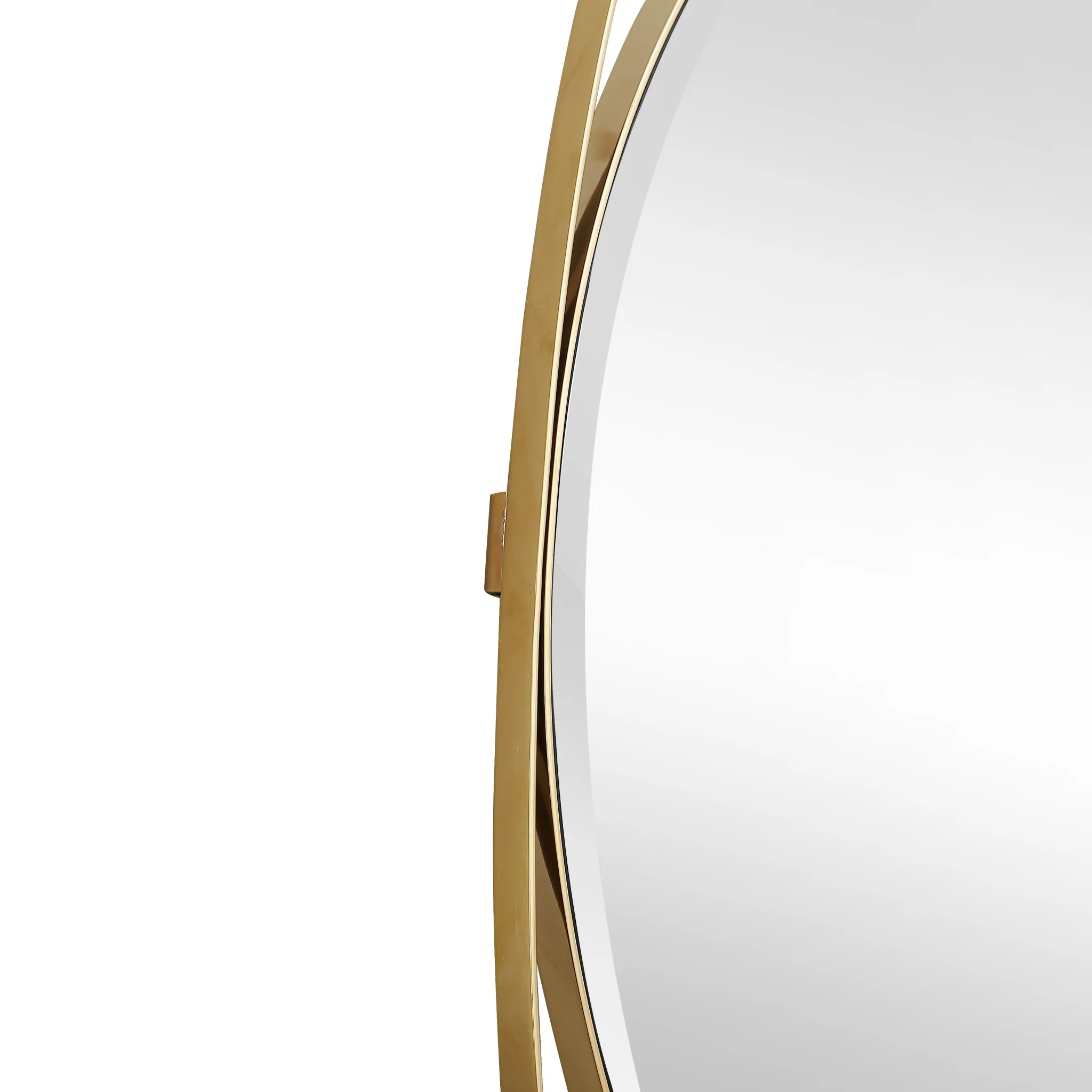 Black and Gold Mirror and Console Table By Homeroots - Image 7