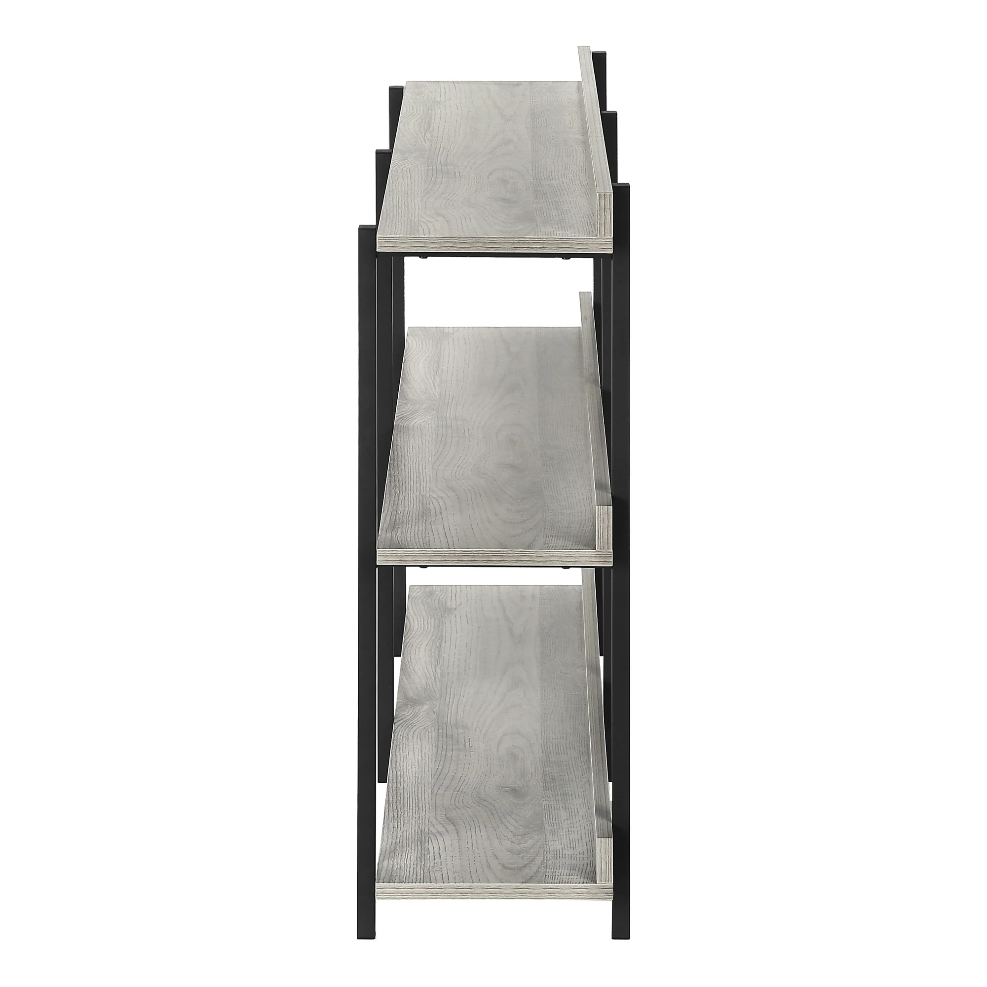 Black And Gray End Table With Three Shelves By Homeroots - Image 4