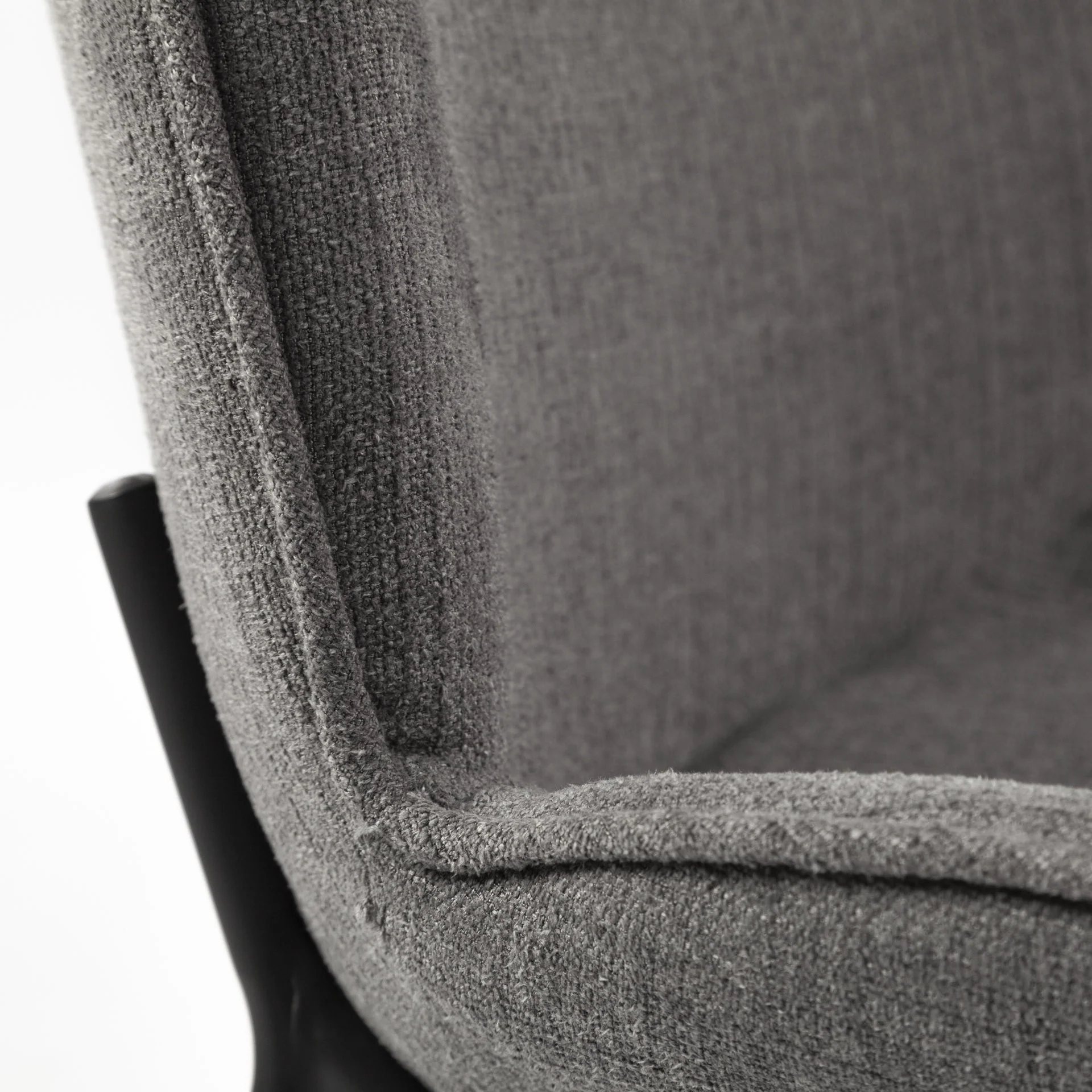 Black And Gray Flaired Seat Fabric Dining Chair By Homeroots - Image 8