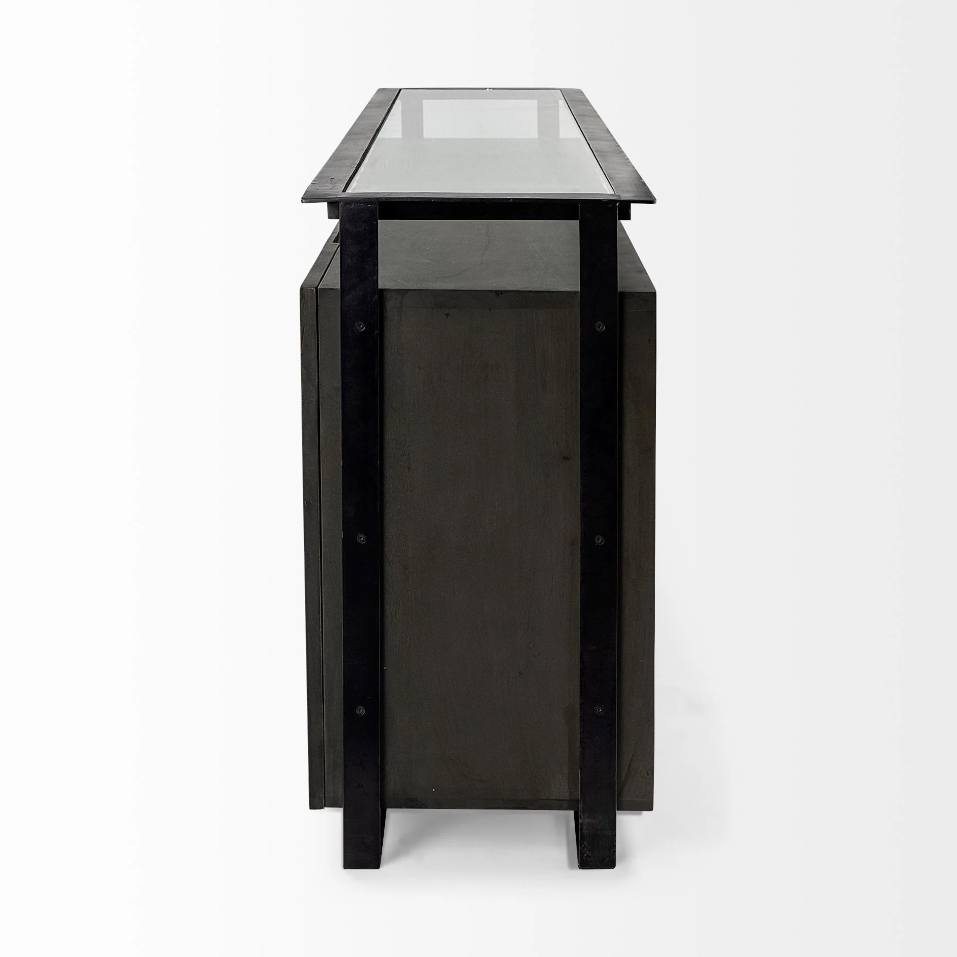 Black And Gray Solid Wood Sideboard By Homeroots - Image 3