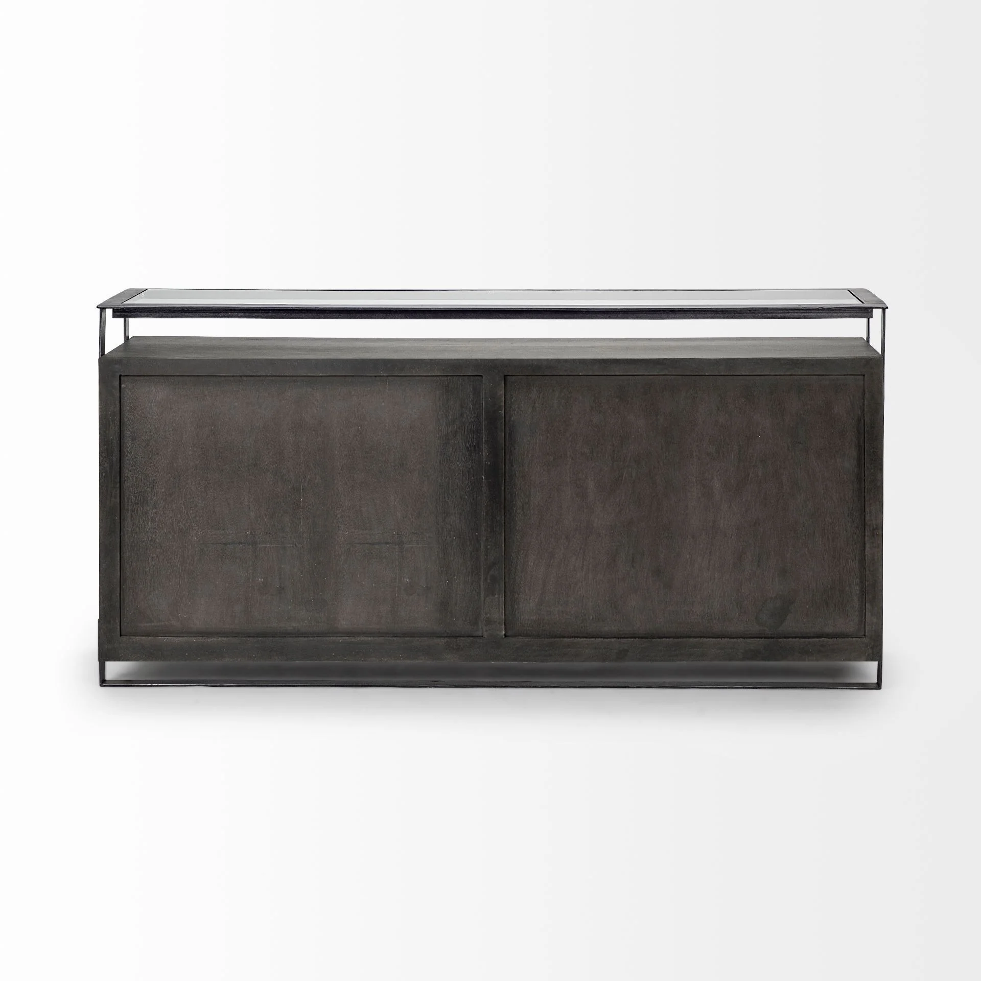 Black And Gray Solid Wood Sideboard By Homeroots - Image 4