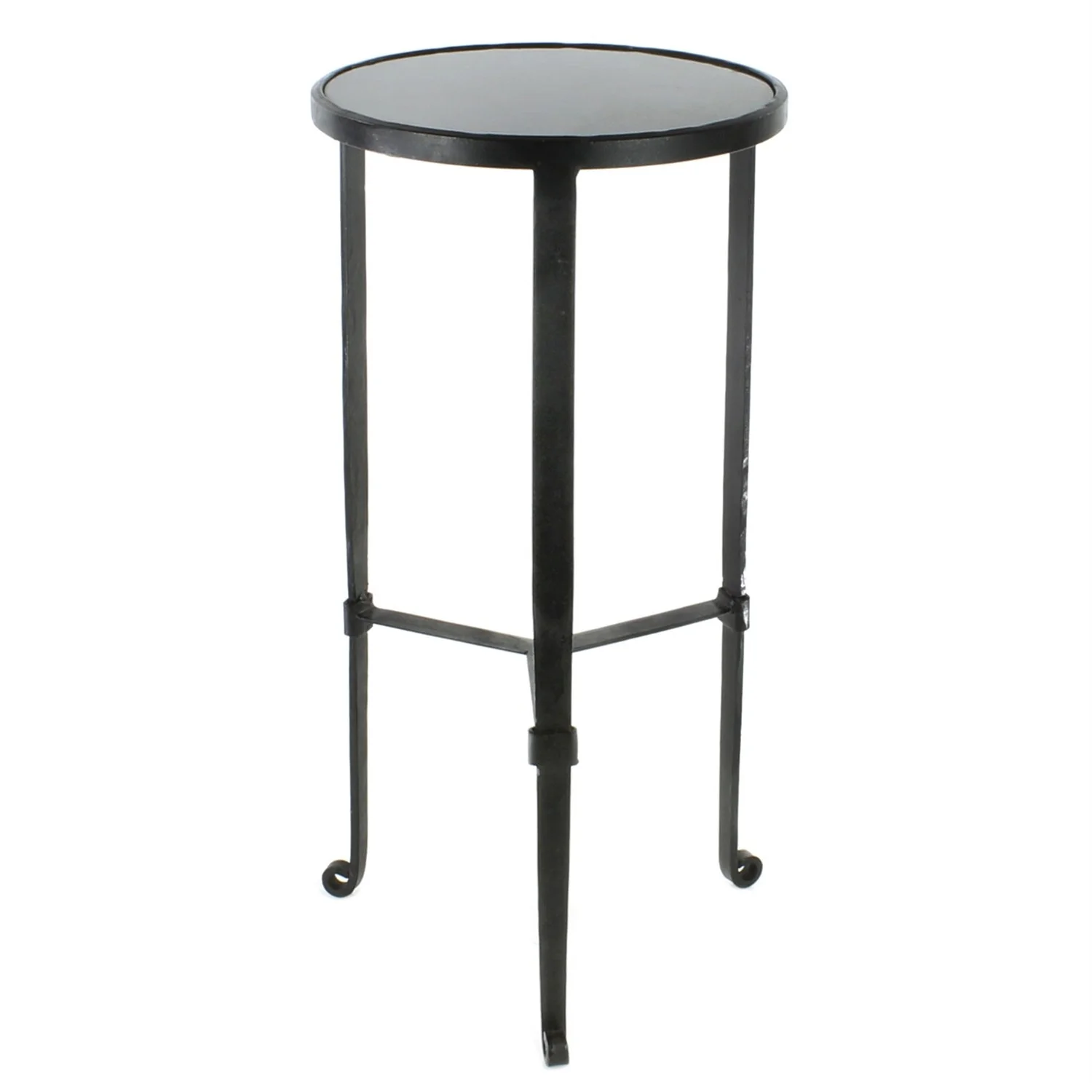 Black and Gray Stone Top Side Table By Homeroots - Image 2