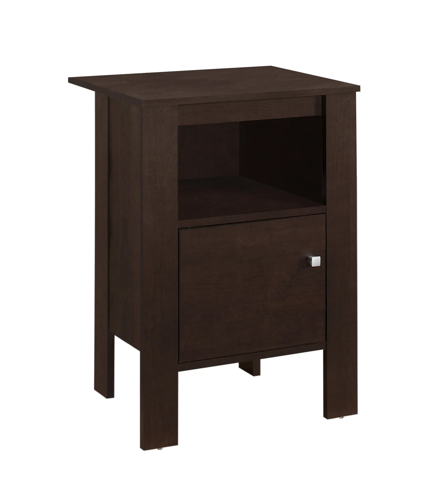 Black And Grey Night Stand With Storage By Homeroots - Image 5