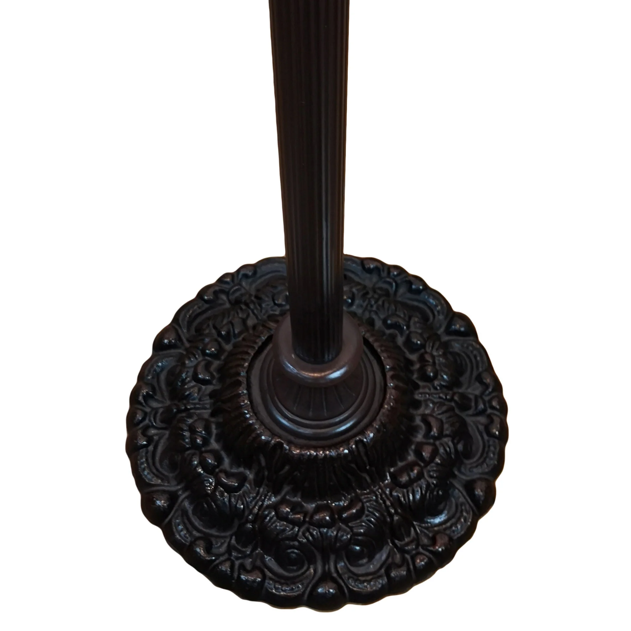 Black And Red Torchiere Floor Lamp With Red Dragonfly Glass Dome Shade By Homeroots - Image 6