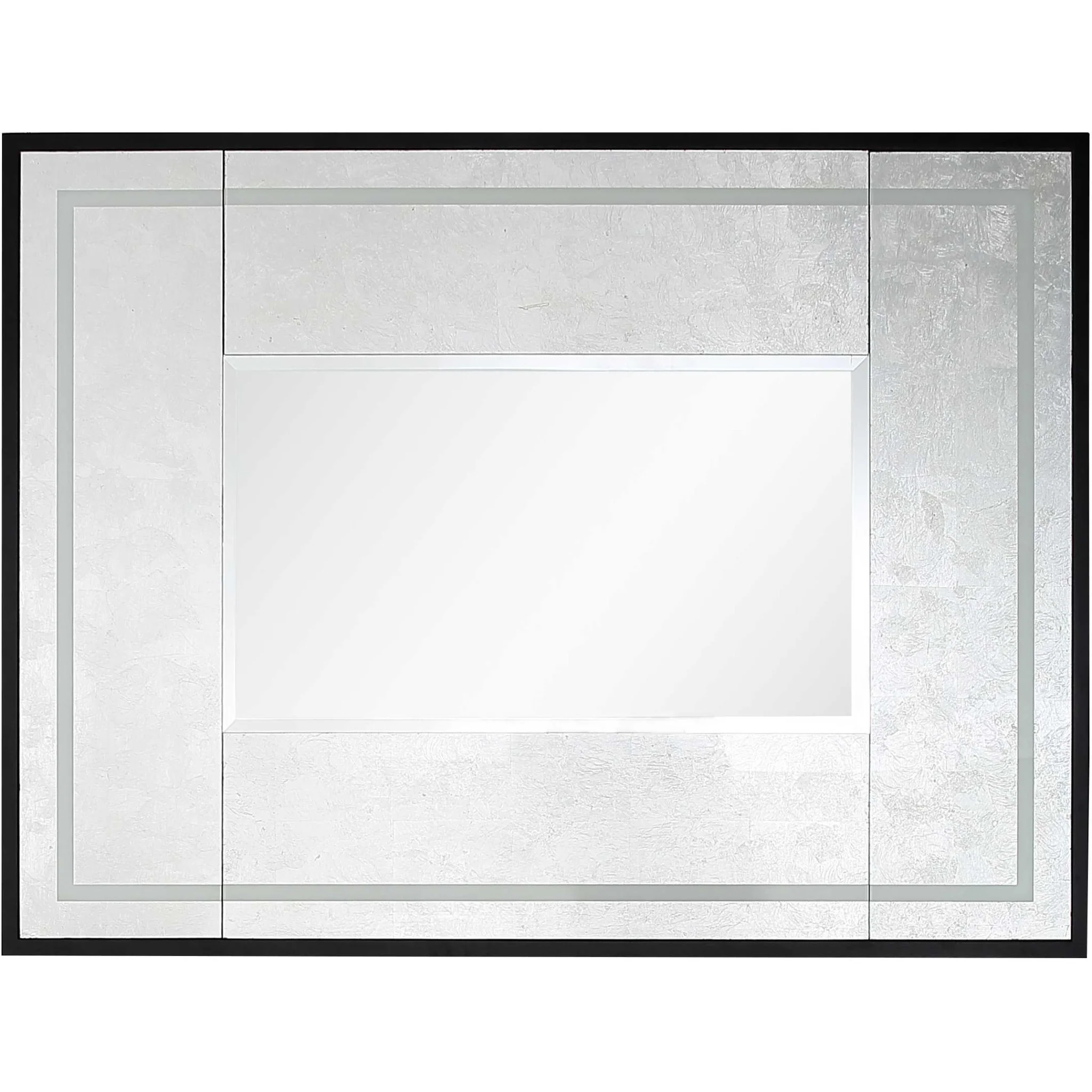 Black And Silver Mirrored Wood And Glass Console Table With Two Drawers By Homeroots - Image 6