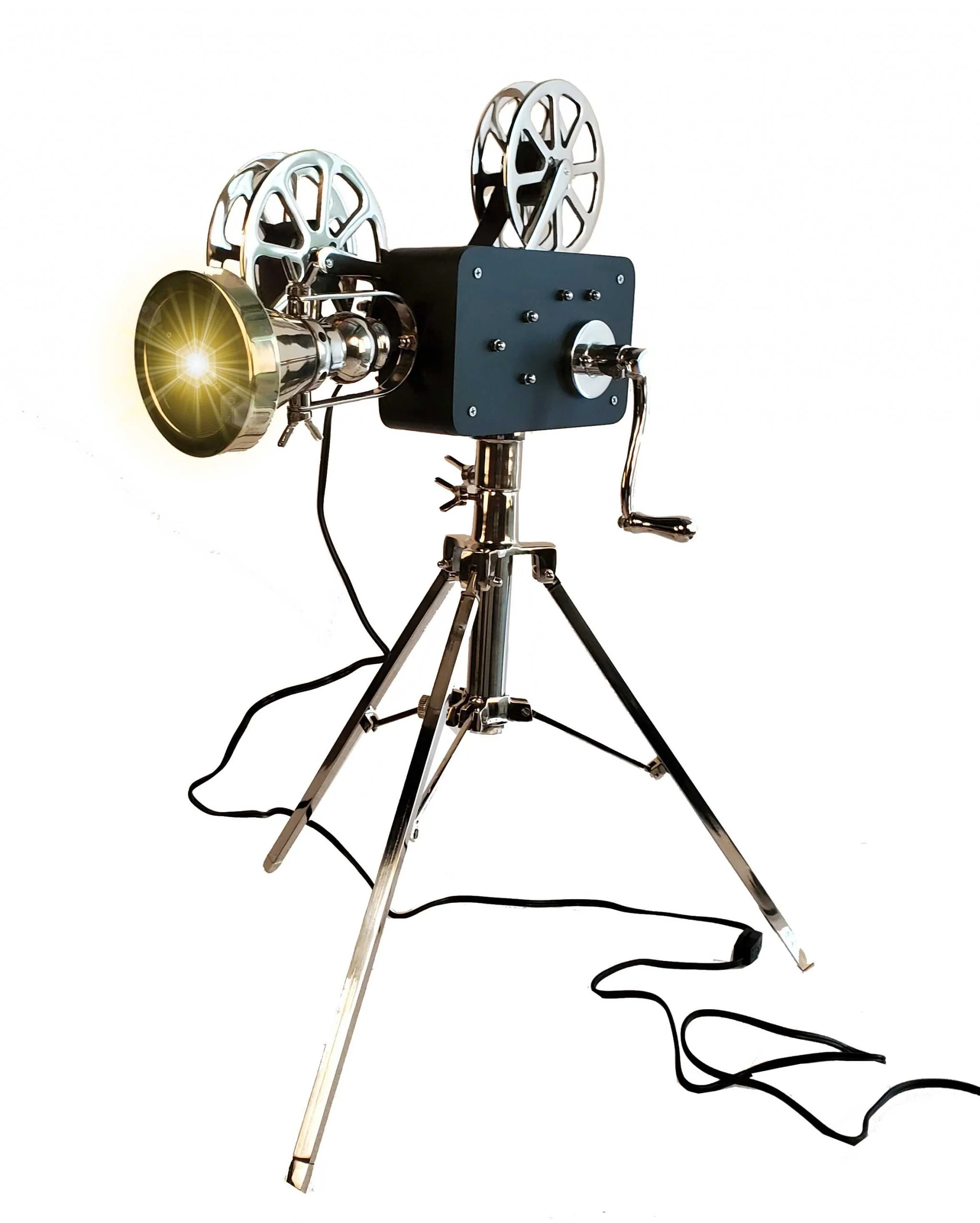 Black And Silver Tripod Floor Lamp With Metal Novelty Shade By Homeroots - Image 2