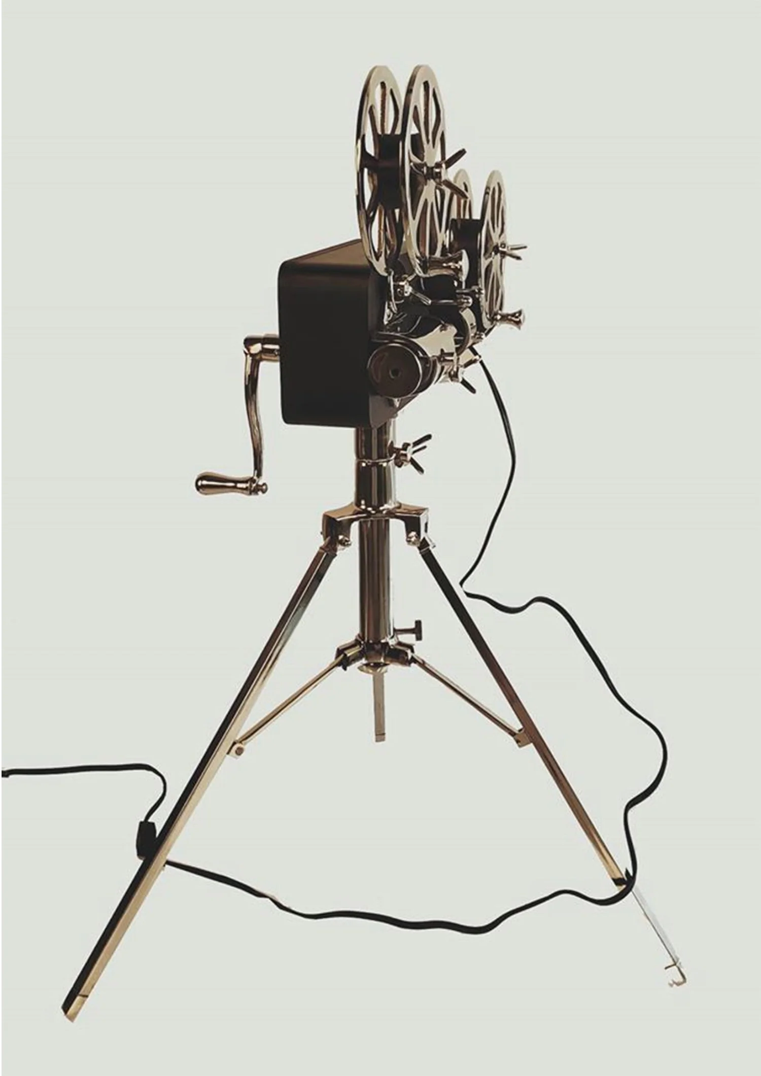 Black And Silver Tripod Floor Lamp With Metal Novelty Shade By Homeroots - Image 8