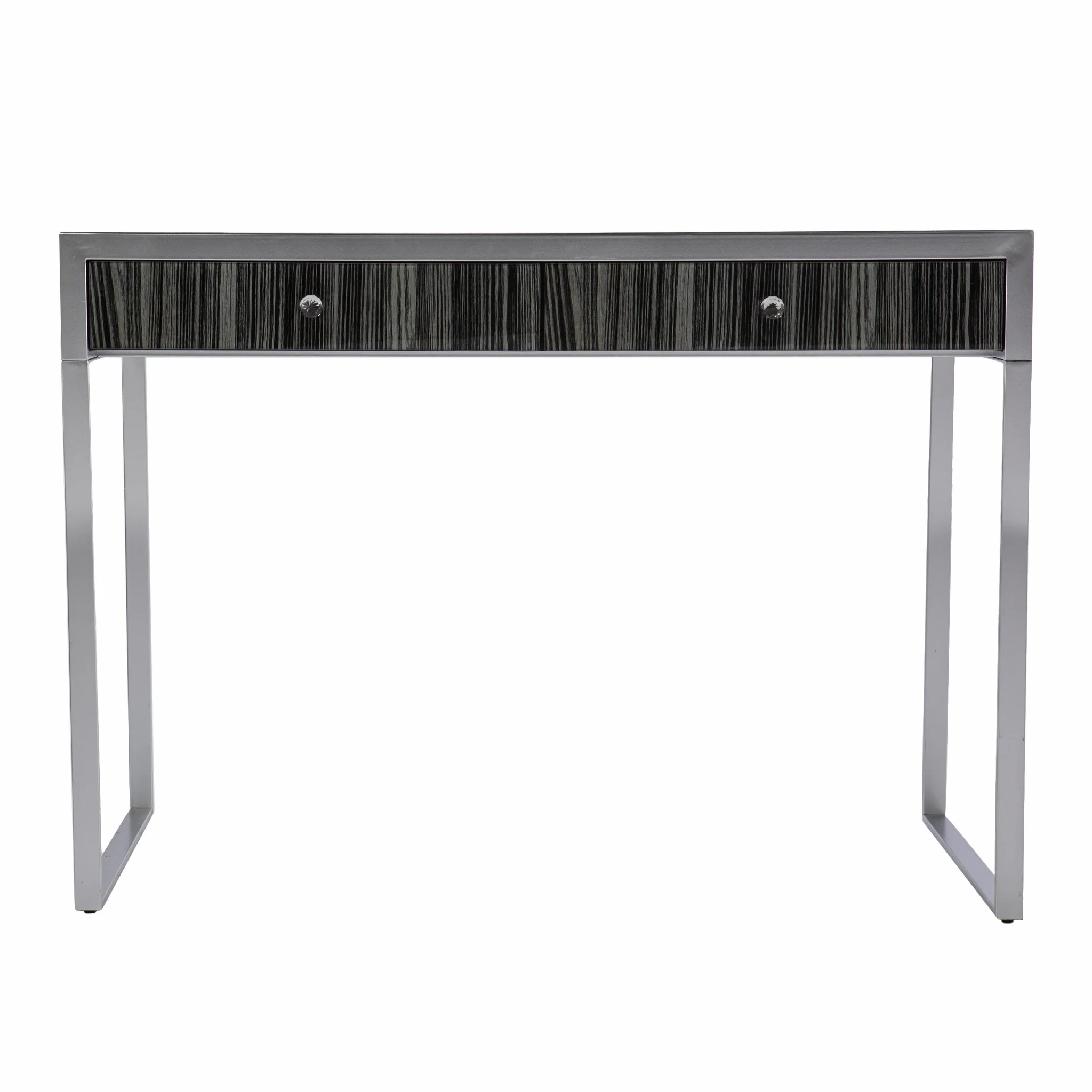 Black And Silver Writing Desk By Homeroots - Image 4