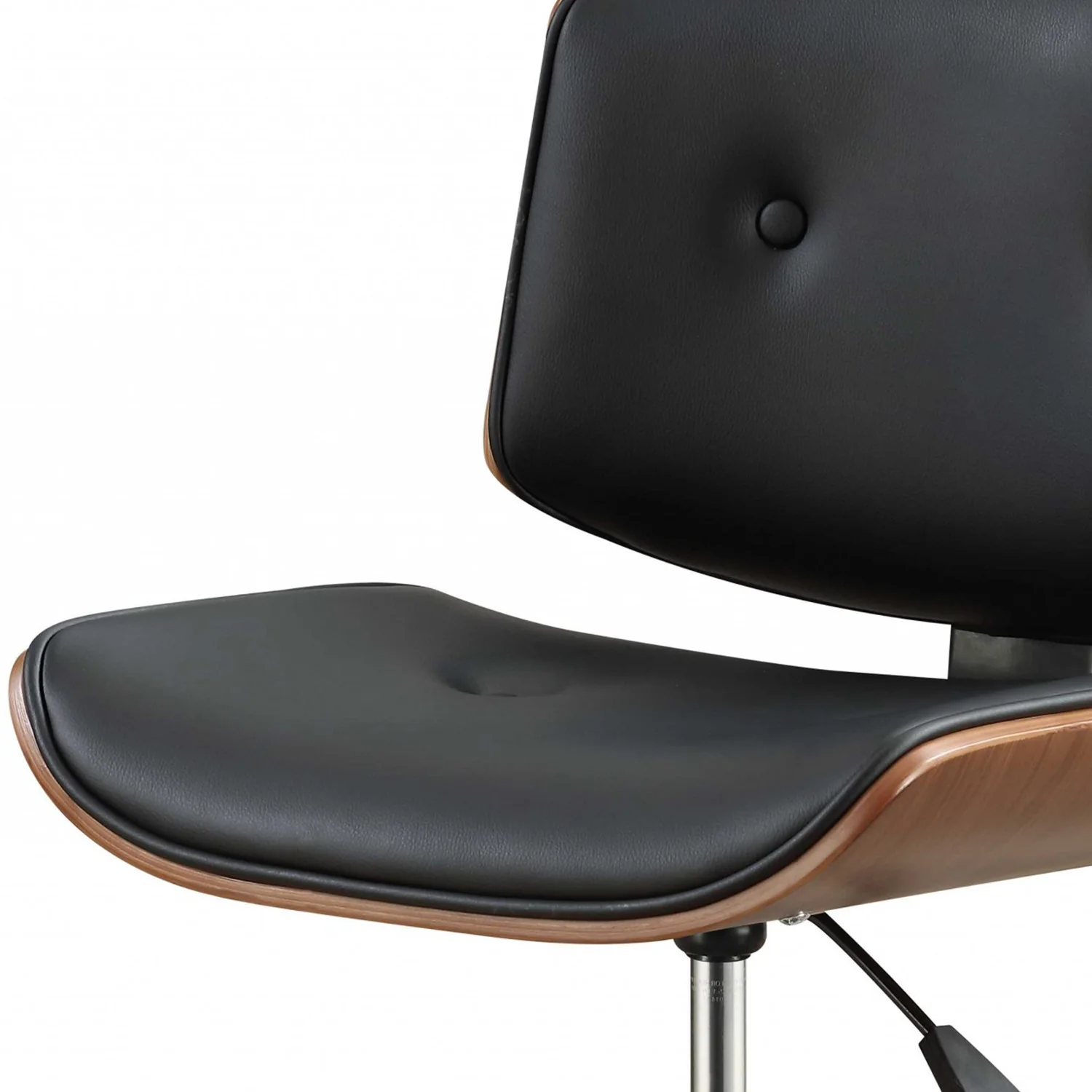 Black And Walnut Office Chair By Homeroots - 286618 - Image 3