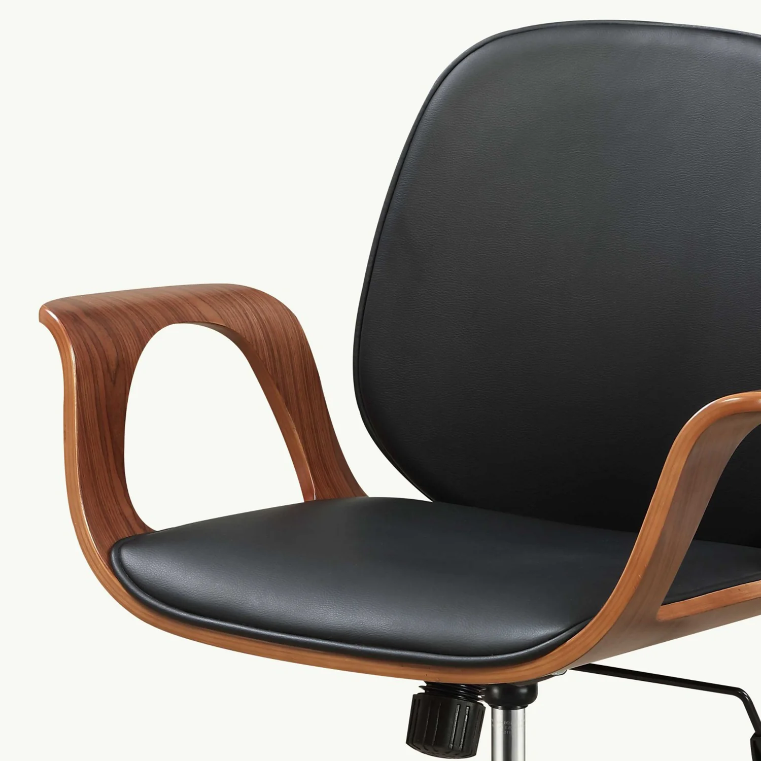 Black And Walnut Office Chair By Homeroots - 286619 - Image 3