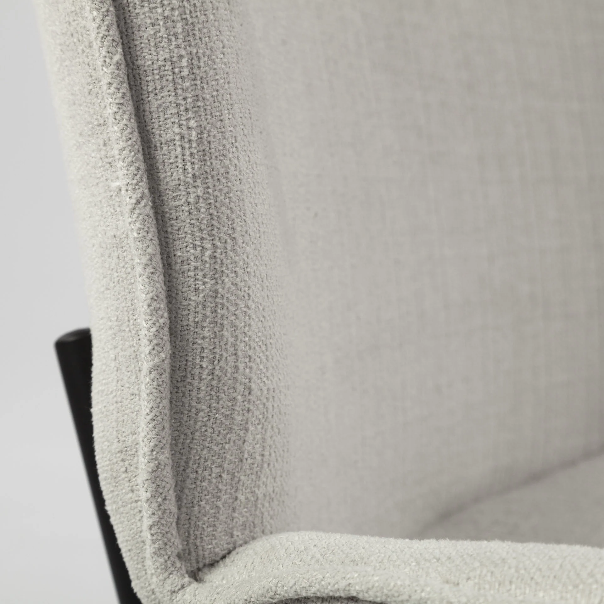 Black And White Flaired Seat Fabric Dining Chair By Homeroots - Image 8