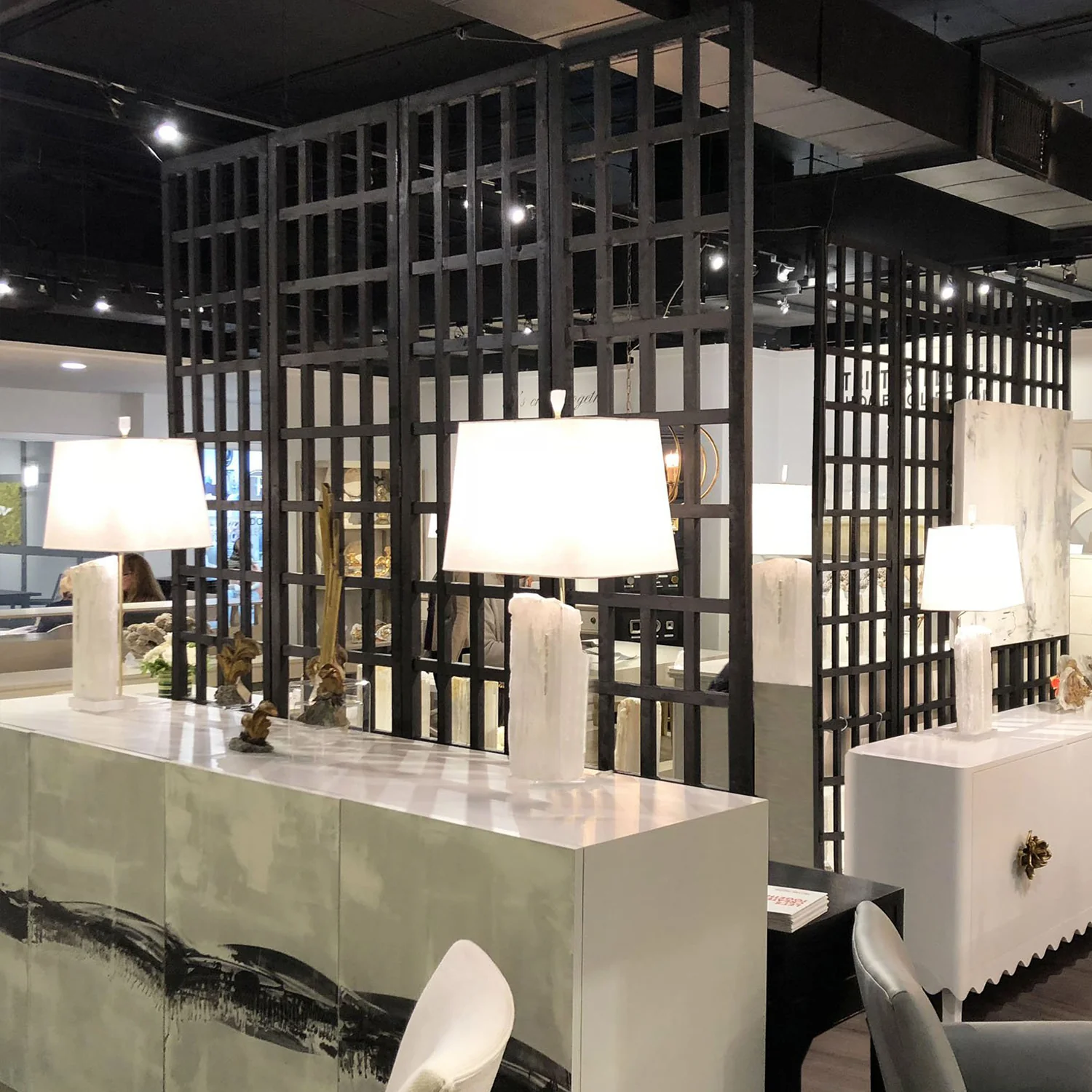 Black And White Folding Four Panel Screen Room Divider By Homeroots - Image 2