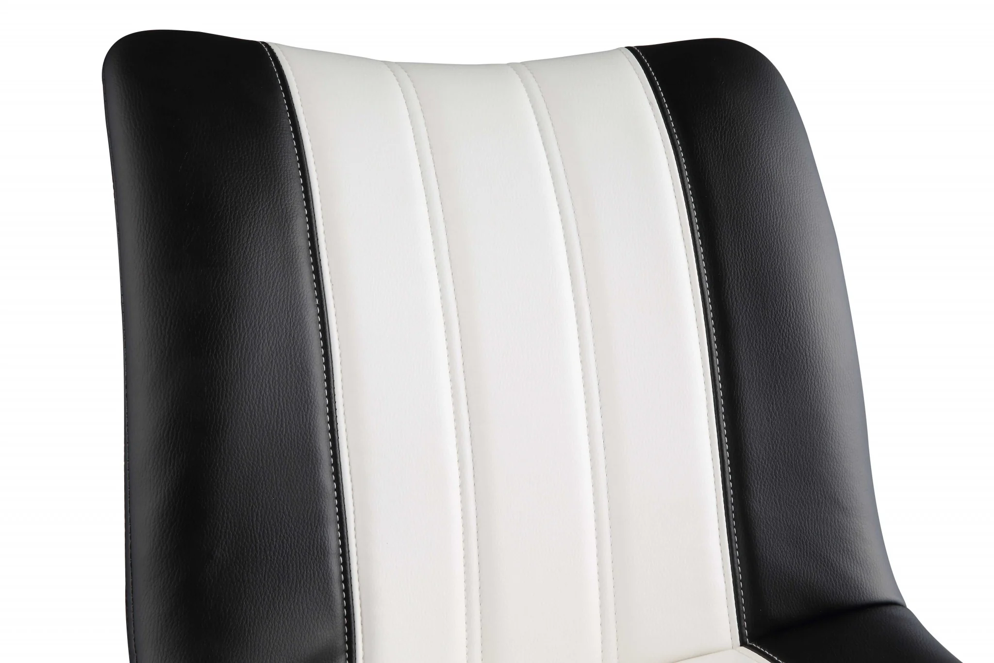 Black And White Leatherette Accent Chair By Homeroots - Image 6