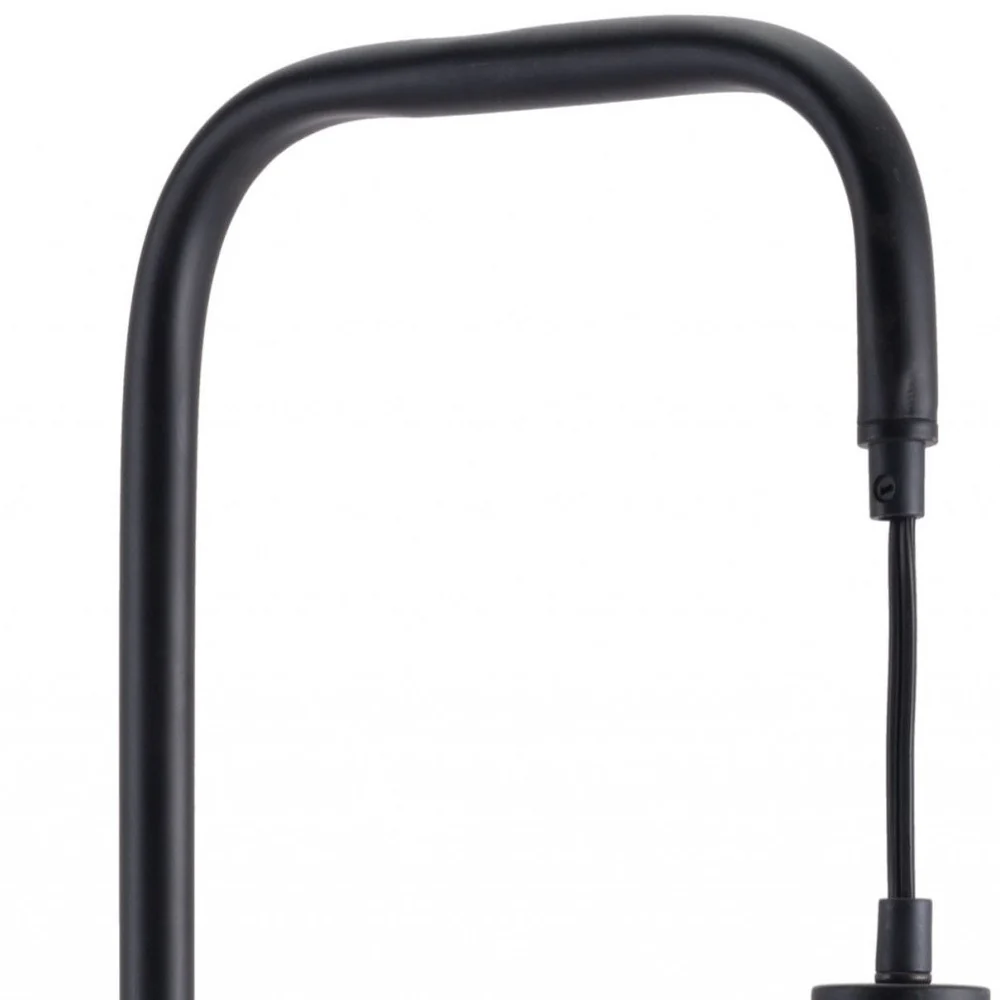 Black And White Marble And Steel LED Floor Lamp By Homeroots - Image 5