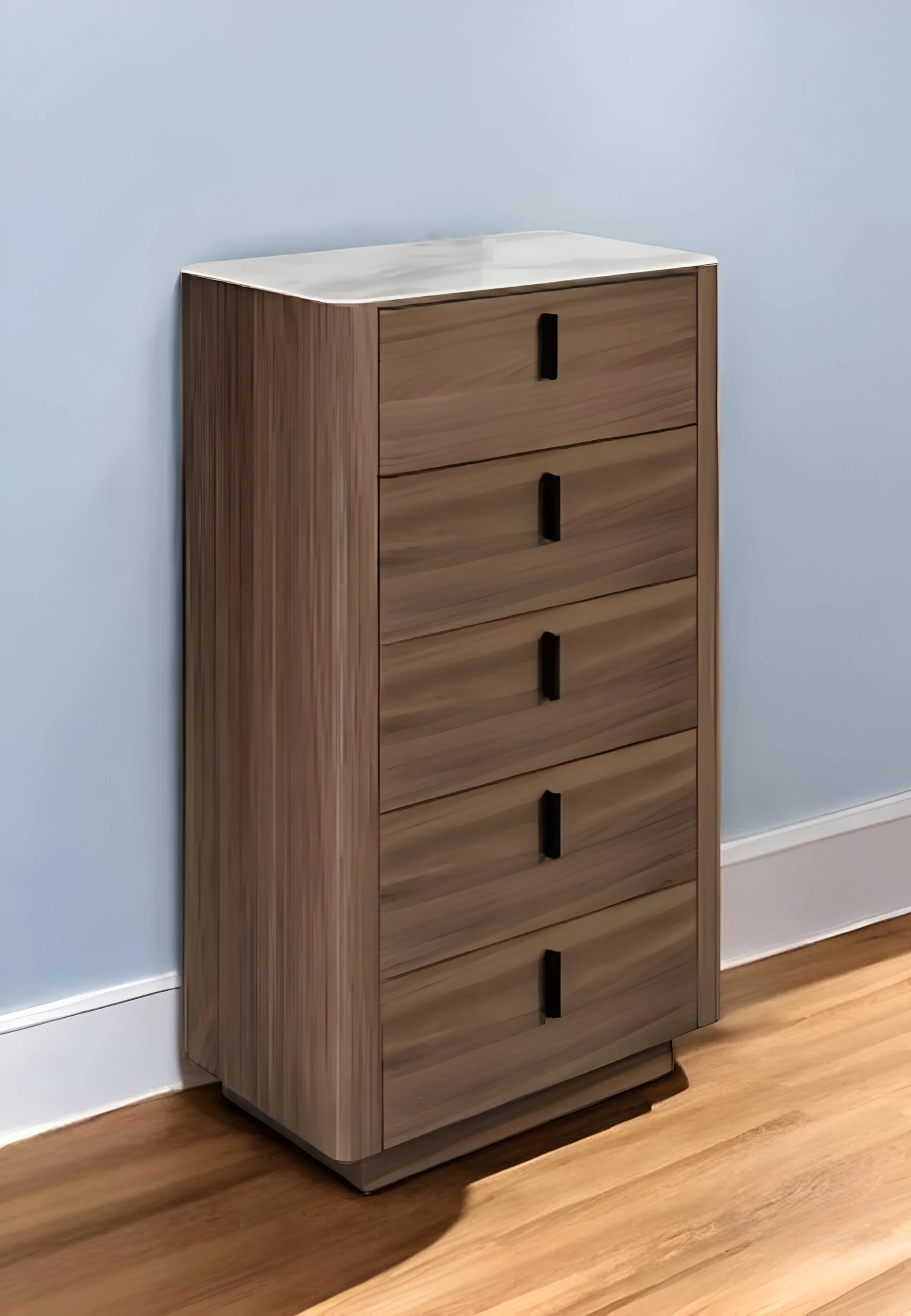 Black and White Solid and Manufactured Wood Multi Drawer Standard Chest By Homeroots - Image 2