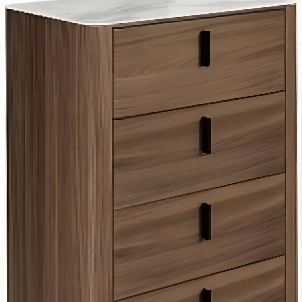 Black and White Solid and Manufactured Wood Multi Drawer Standard Chest By Homeroots - Image 4