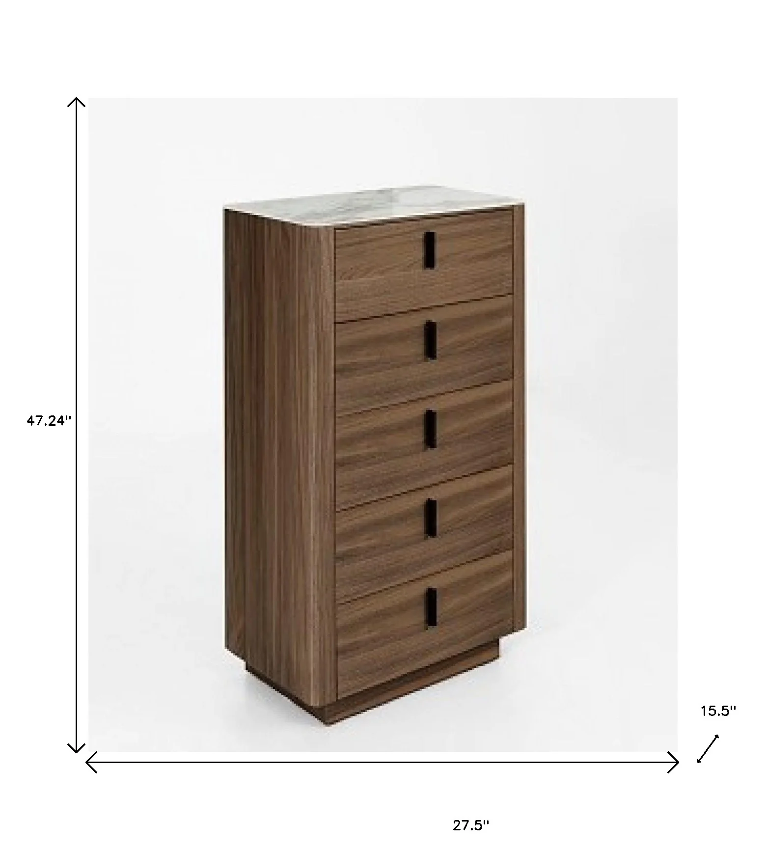 Black and White Solid and Manufactured Wood Multi Drawer Standard Chest By Homeroots - Image 5