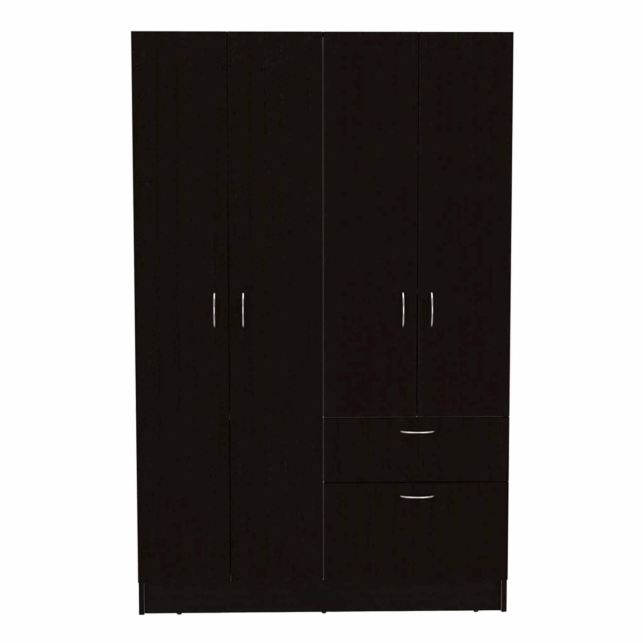 Black and White Tall Four Door Closet By Homeroots - Image 2