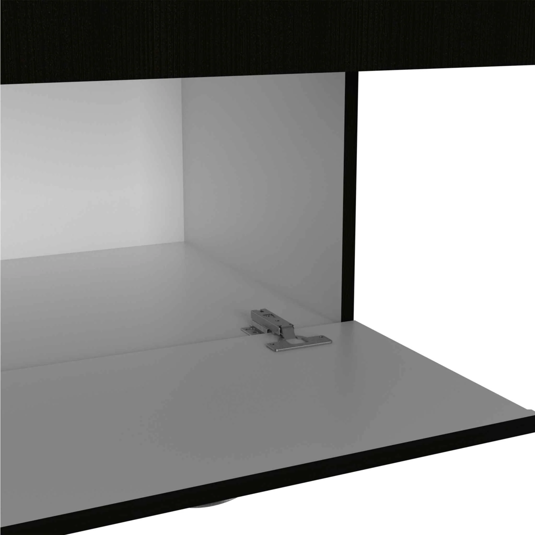 Black And White Three Door Armoire By Homeroots - Image 6