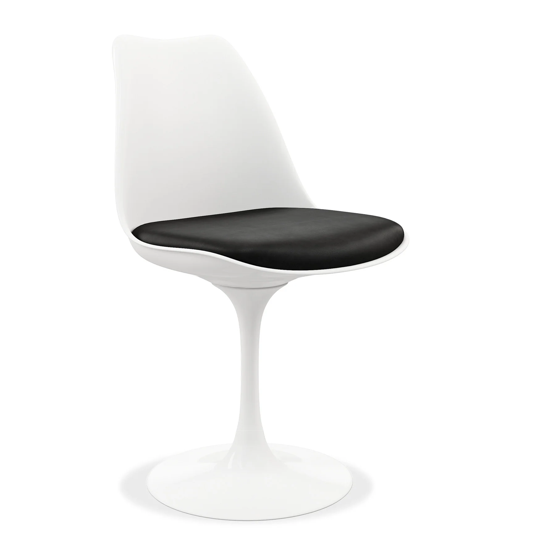 Black And White Upholstered Faux Leather Dining Side Chair By Homeroots - Image 5