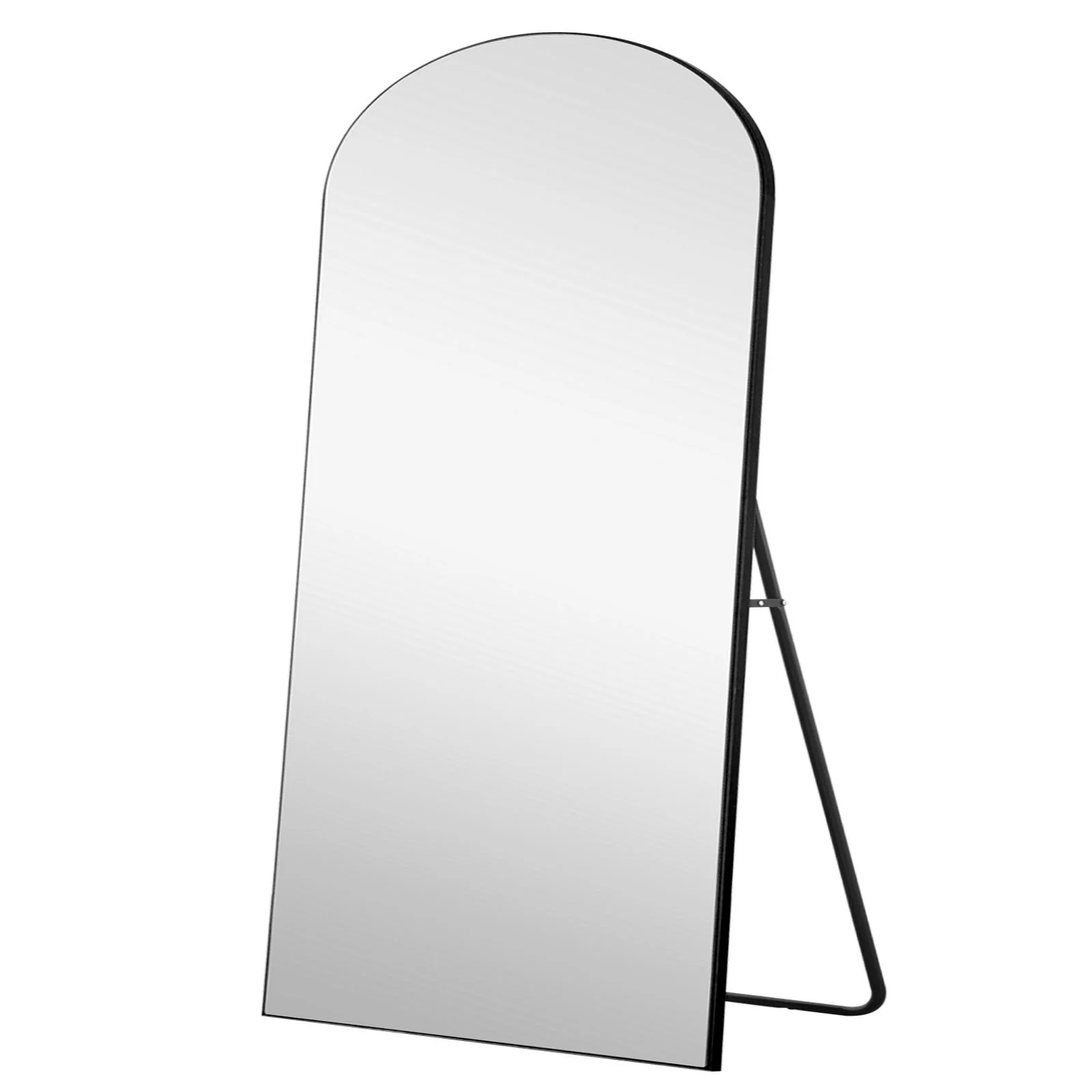 Black Arched Mirror with Stand By Homeroots - Image 2
