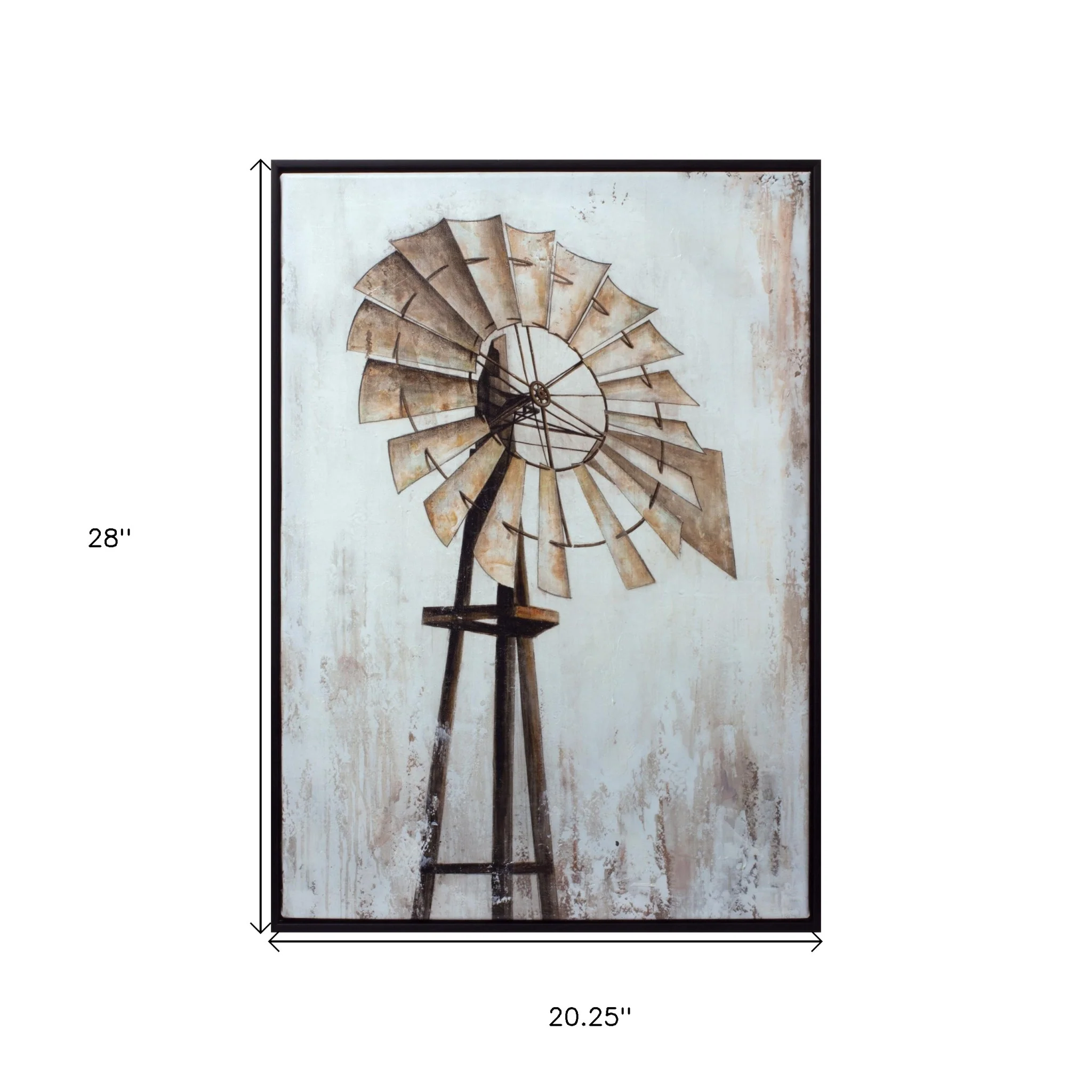 Black Brown And White Wood Framed Art By Homeroots - Image 3