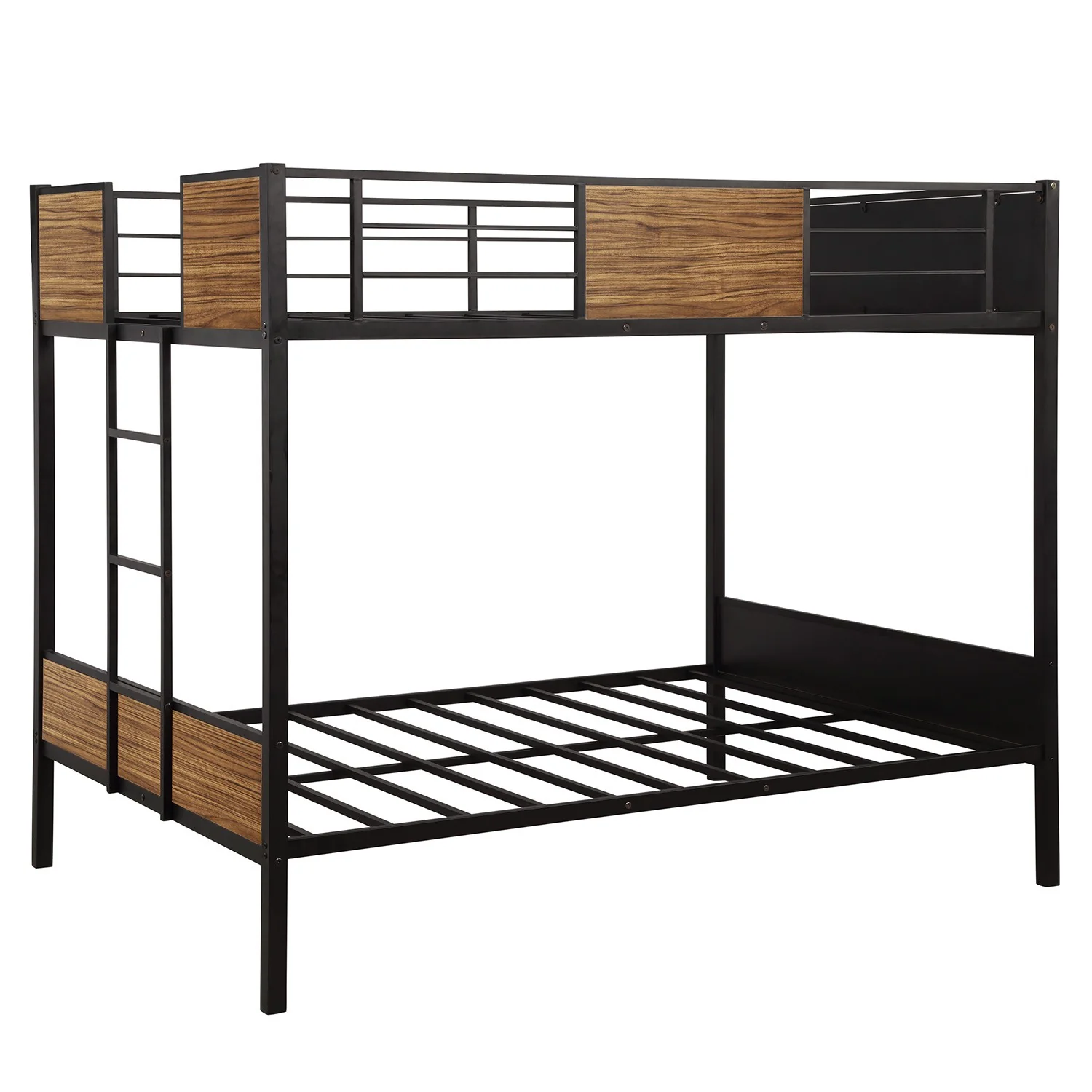 Black Brown Full Over Full Bunk Bed By Homeroots - Image 3
