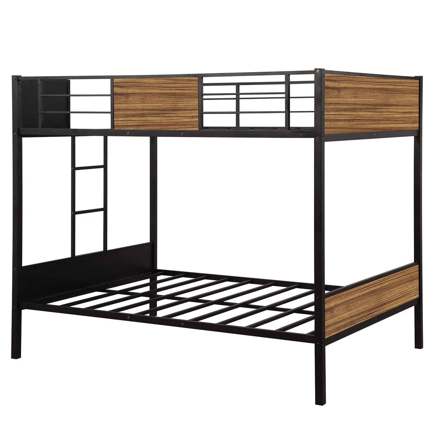 Black Brown Full Over Full Bunk Bed By Homeroots - Image 4