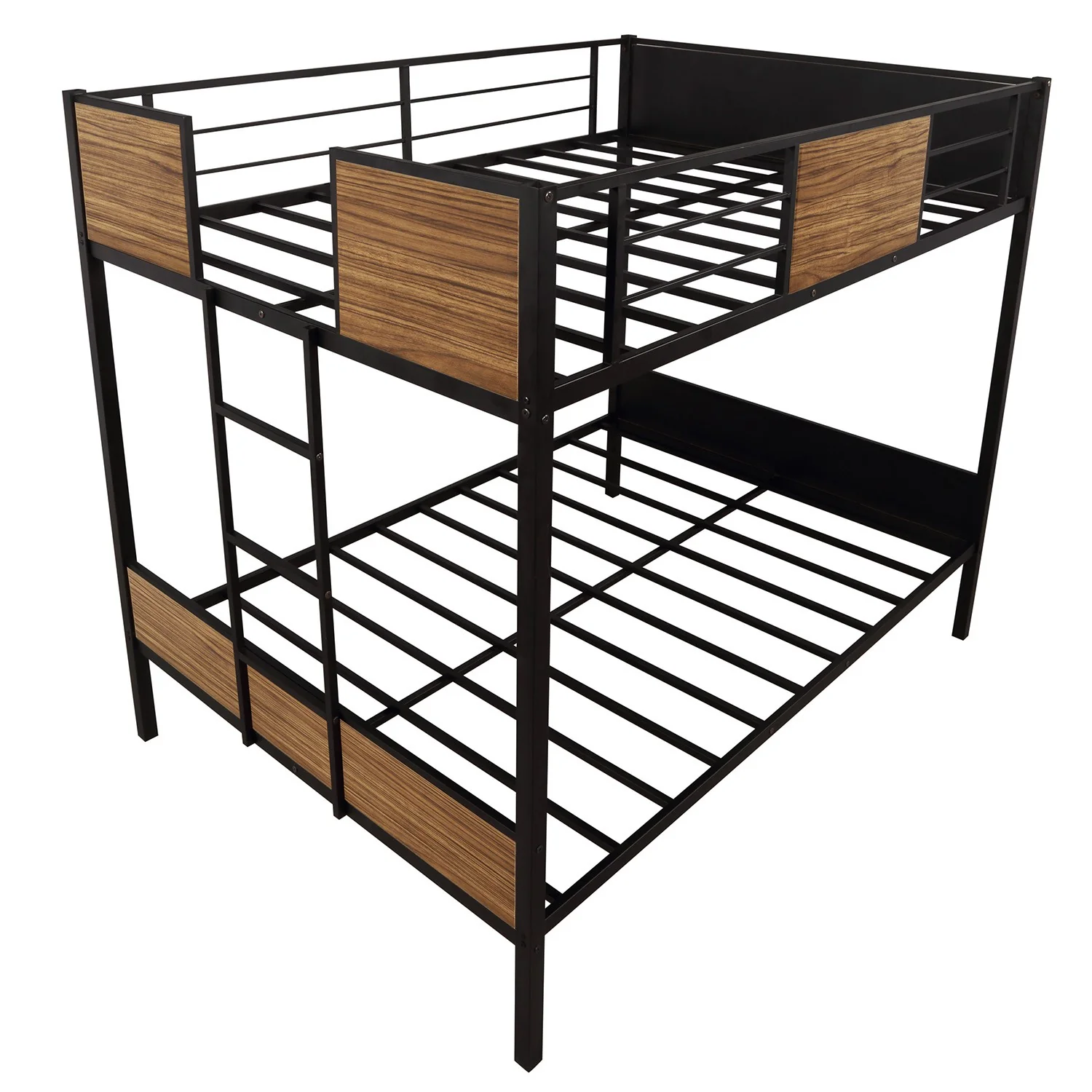 Black Brown Full Over Full Bunk Bed By Homeroots - Image 6