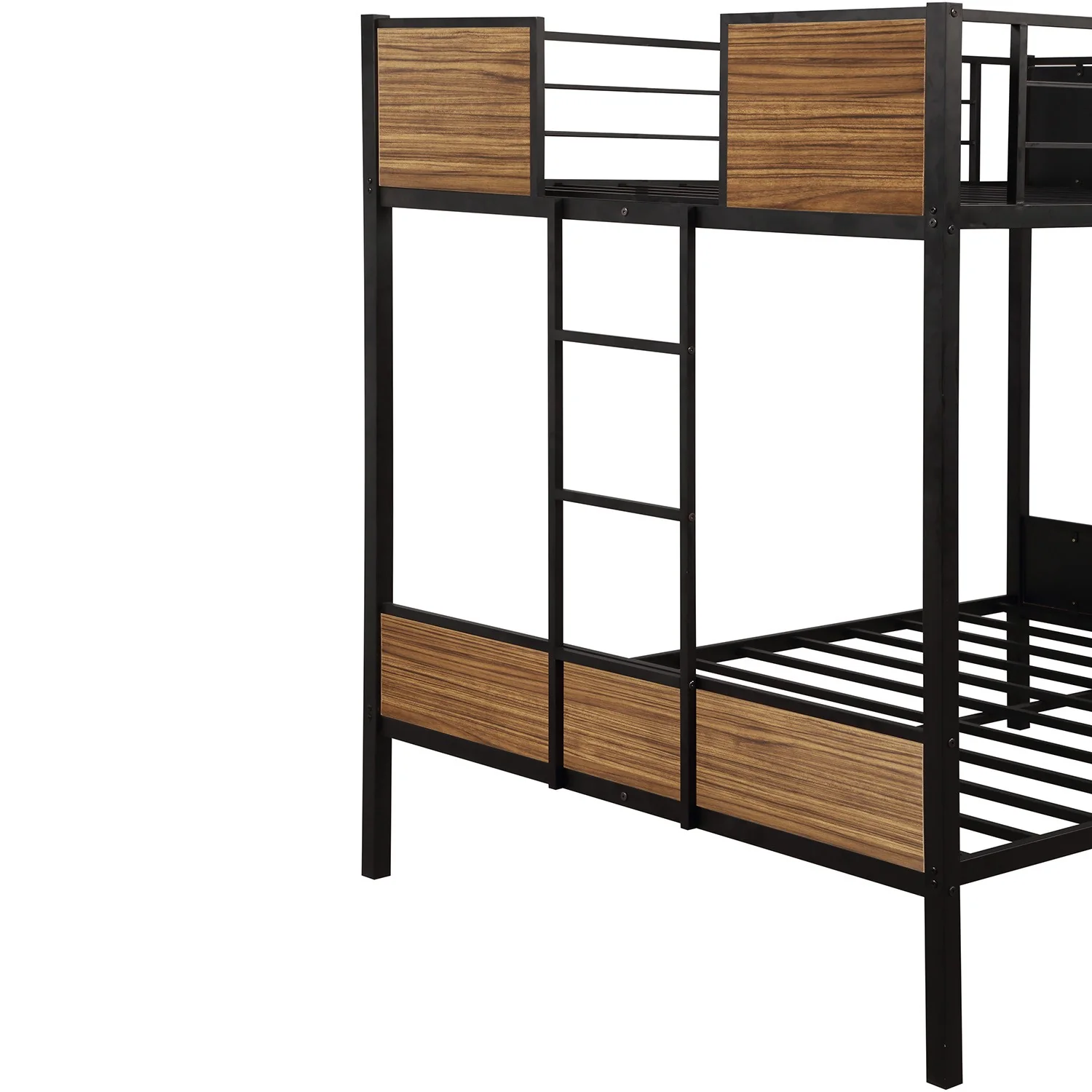Black Brown Full Over Full Bunk Bed By Homeroots - Image 9