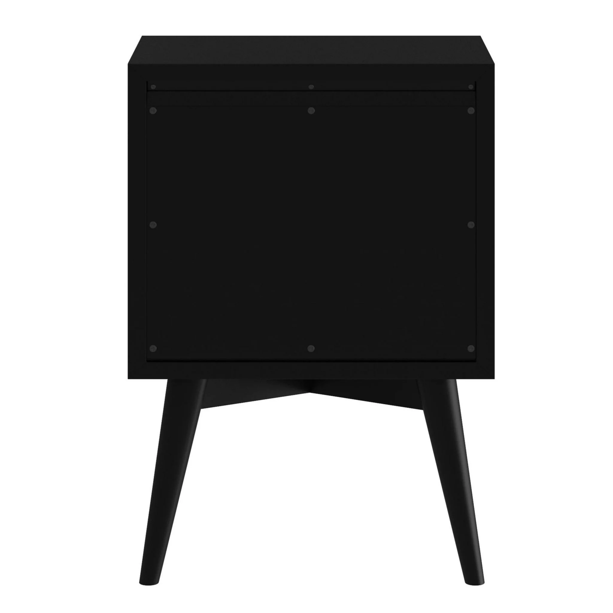 Black Century Modern Wood 2 Drawer Nightstand By Homeroots - Image 3