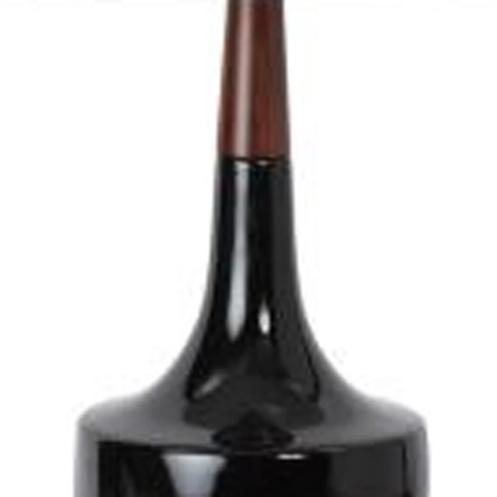 Black Ceramic Genie Table Lamp With White Shade By Homeroots - Image 4