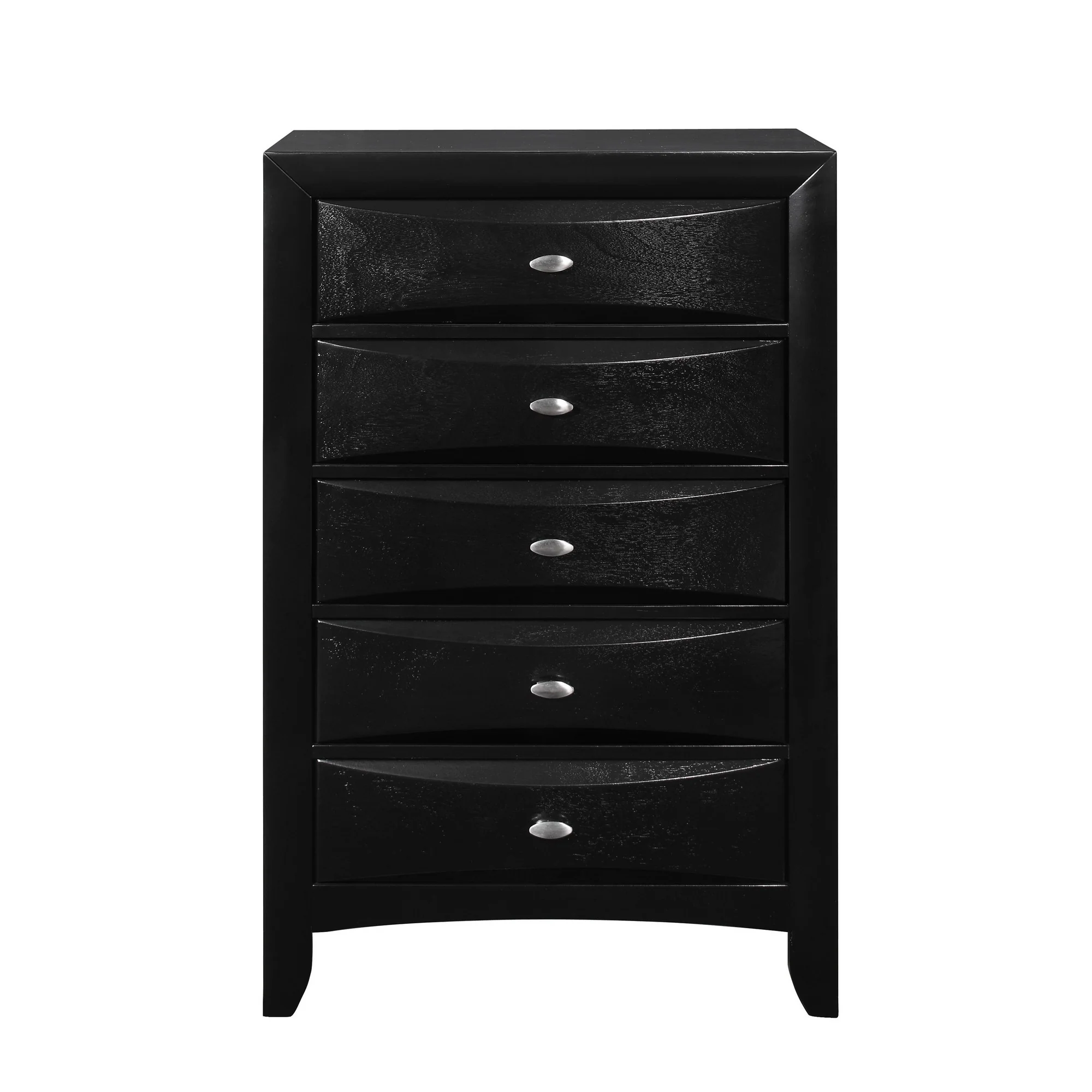 Black Chest With 5 Chambared Drawer By Homeroots - Image 2