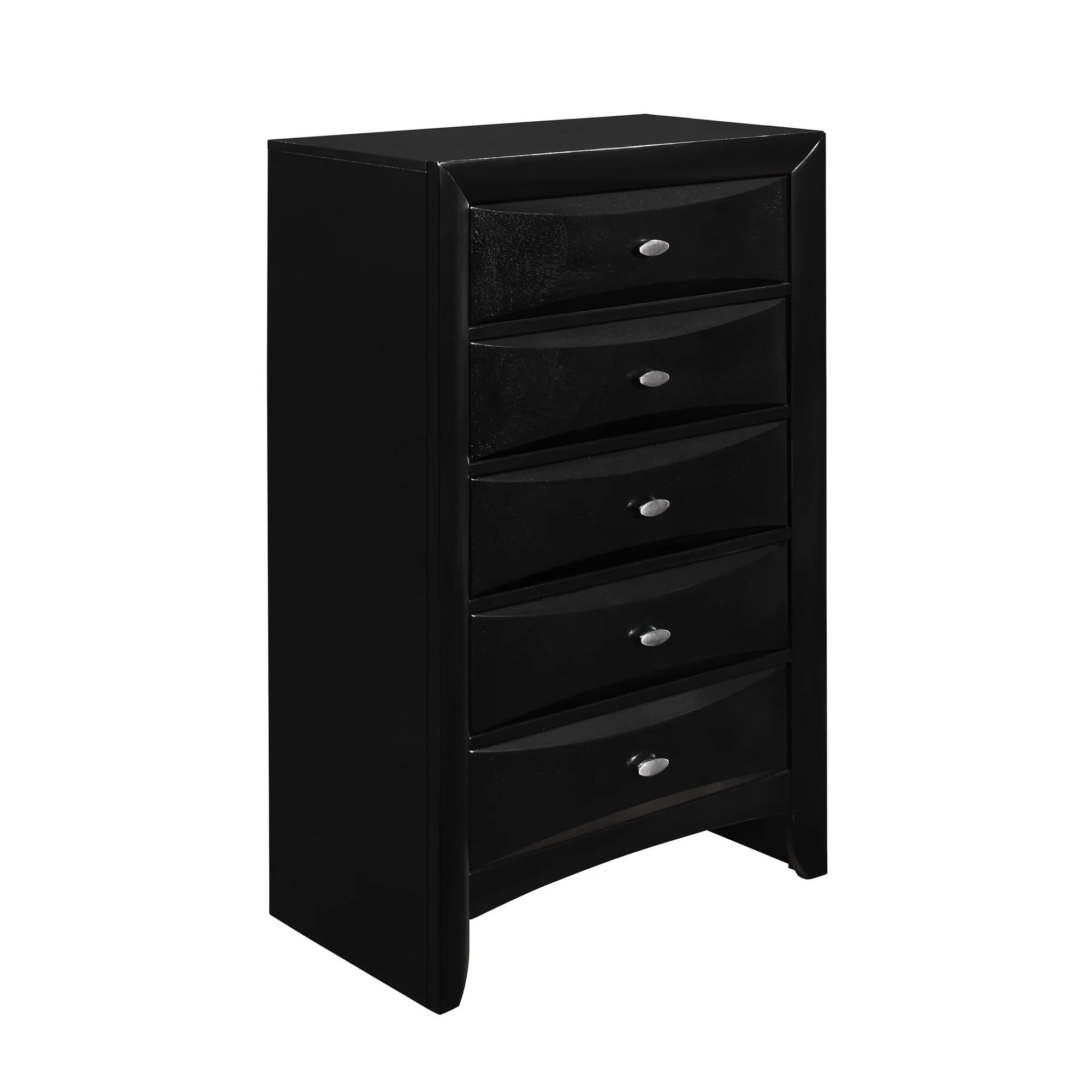 Black Chest With 5 Chambared Drawer By Homeroots - Image 3