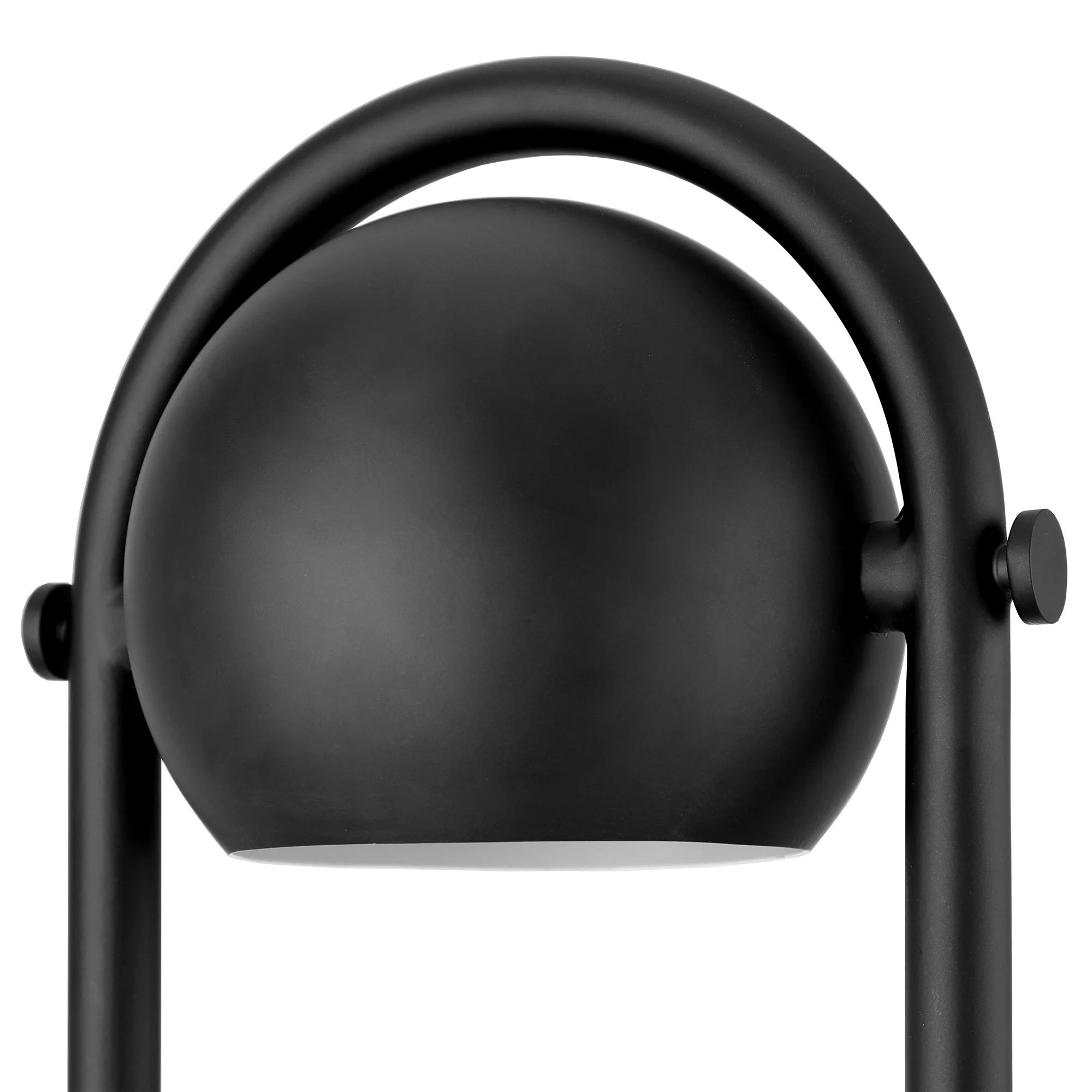 Black Column Floor Lamp With Black Globe Shade By Homeroots - Image 5