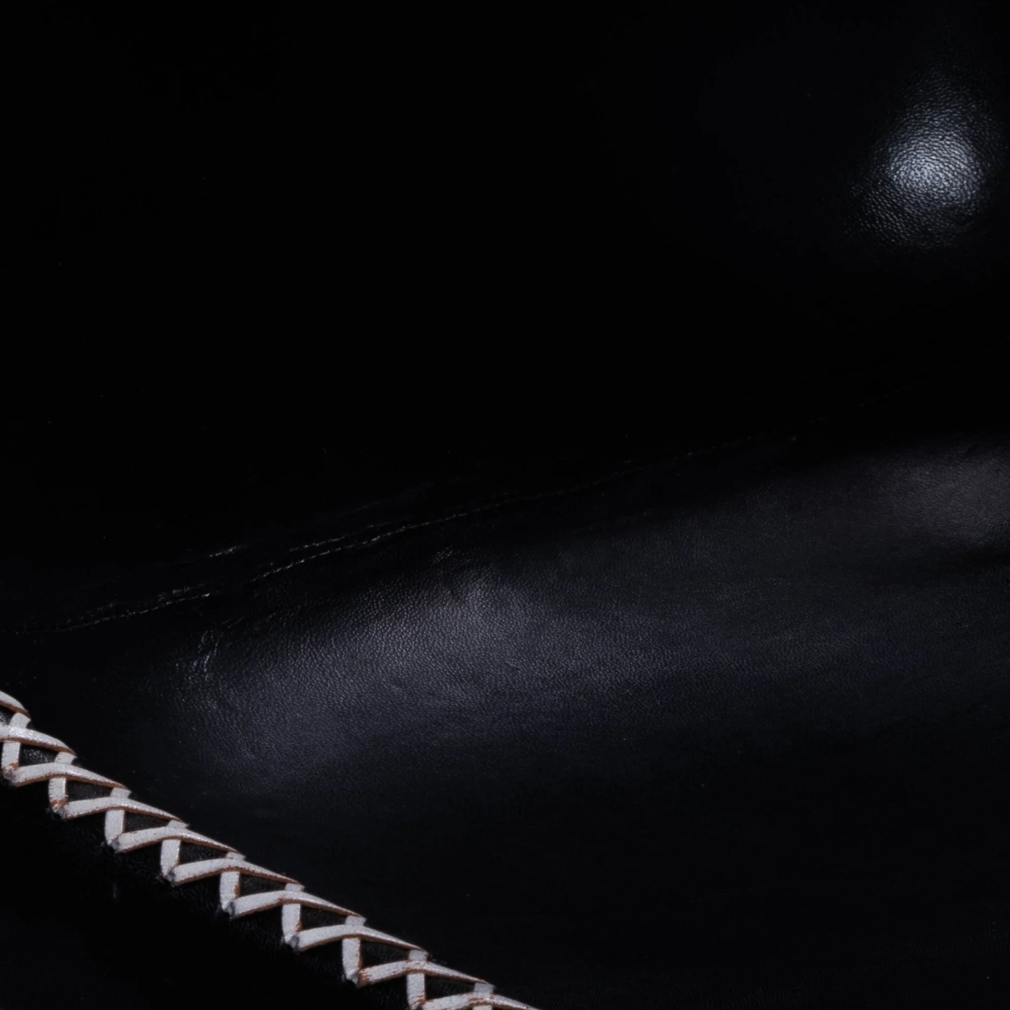 Black Contrast Stitch Leather Dining Chair By Homeroots - Image 7