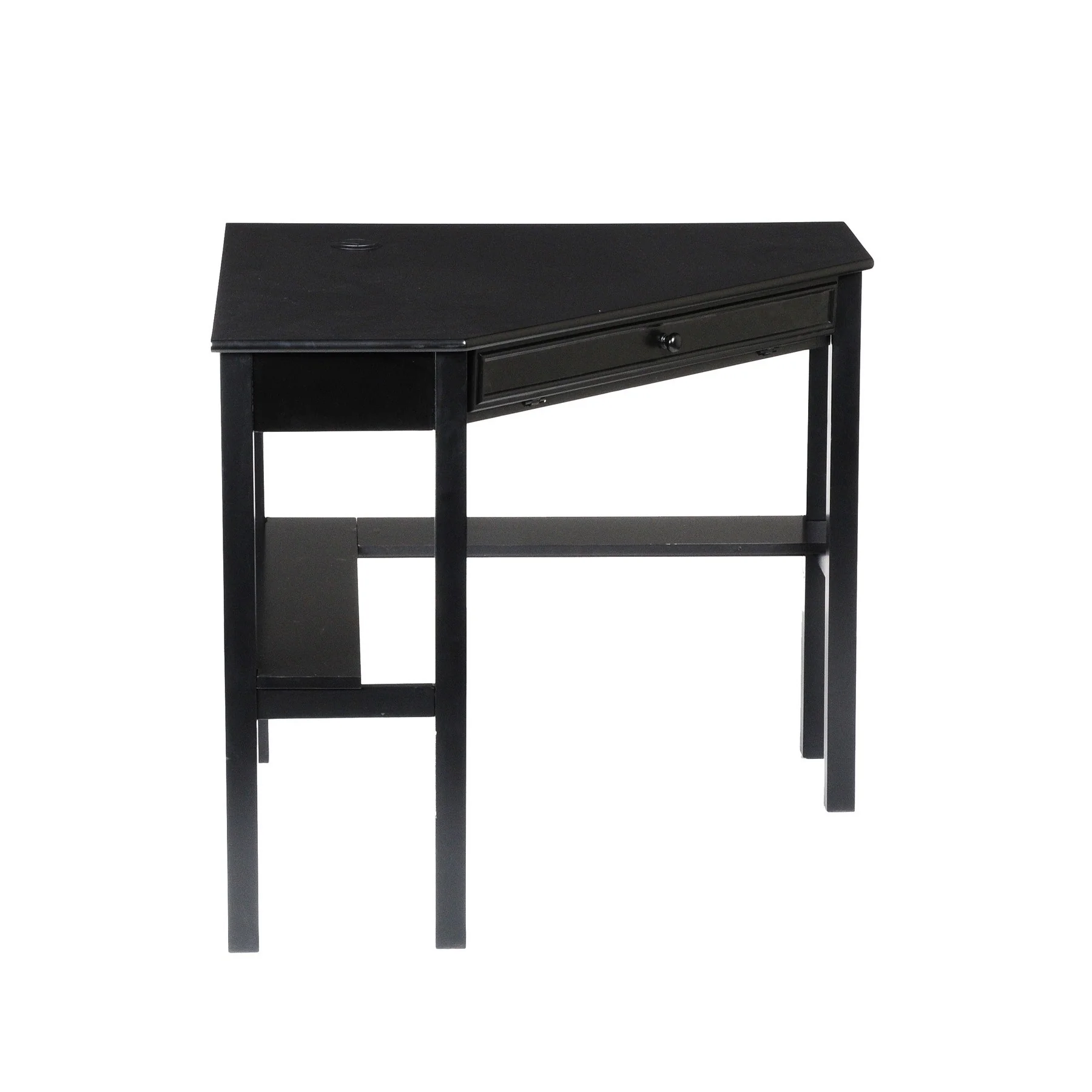 Black Corner Computer Desk By Homeroots - Image 3