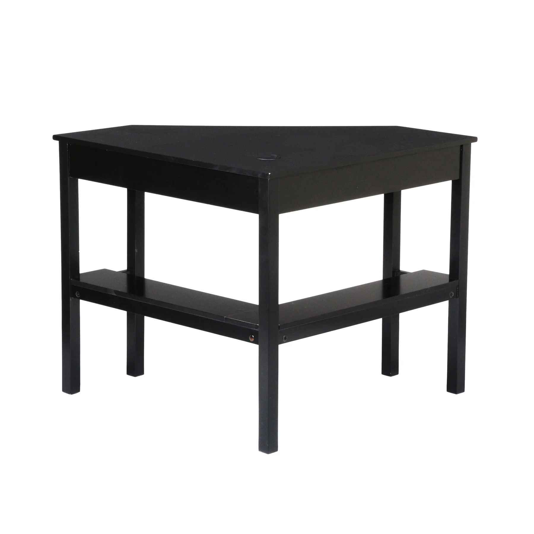 Black Corner Computer Desk By Homeroots - Image 4