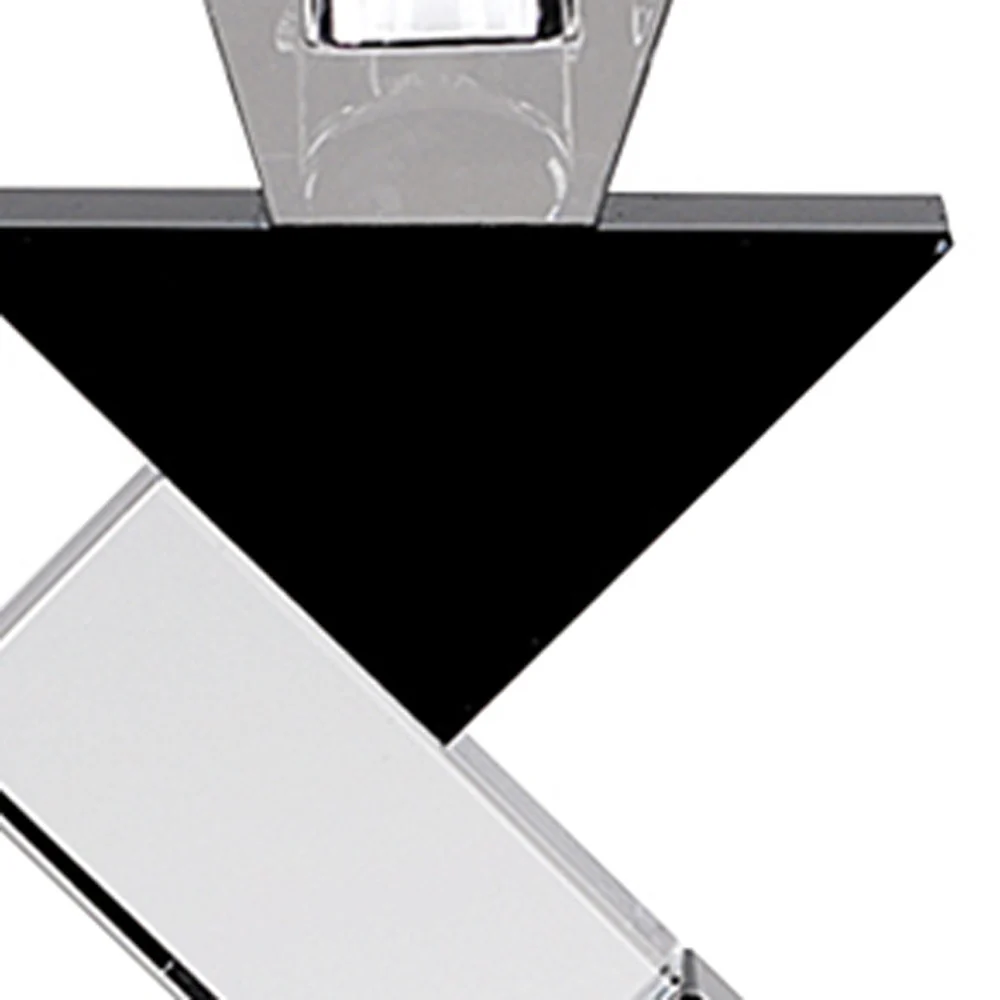 Black Crystal Geometric Tabletop Pillar Candle Holders By Homeroots - Image 6