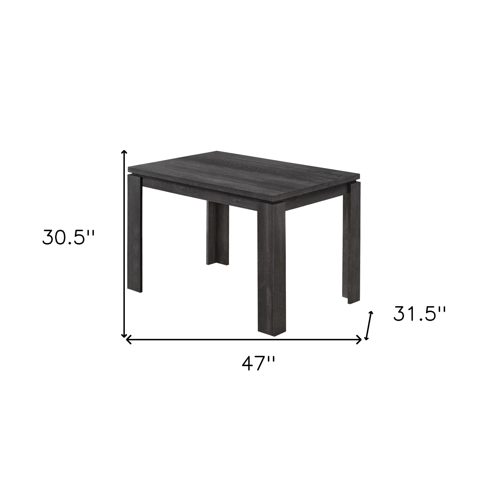 Black Dining Table By Homeroots - Image 5