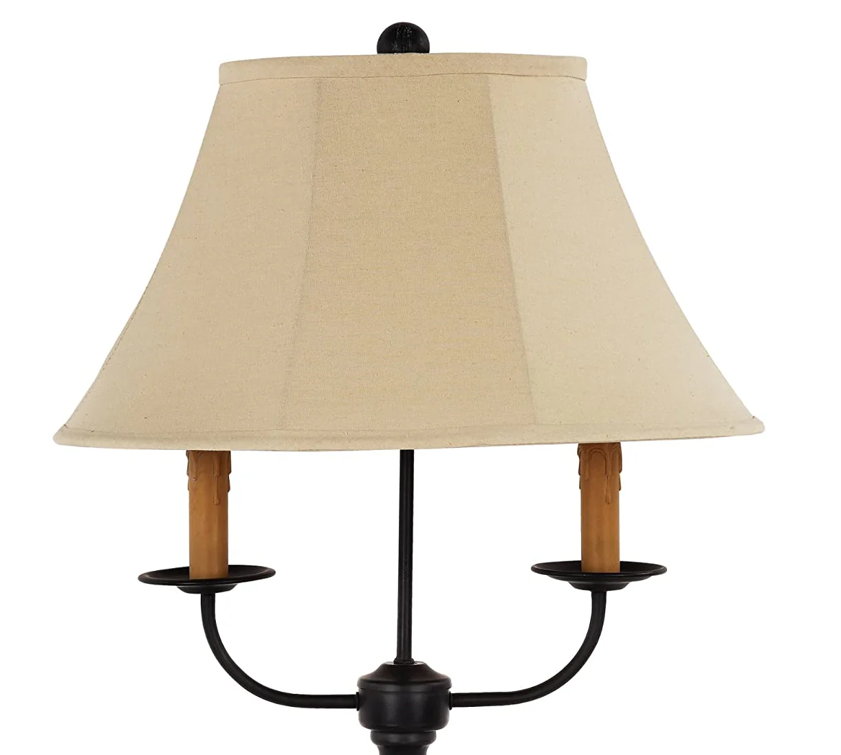 Black Double Vintage Candle Table Lamp By Homeroots - Image 2