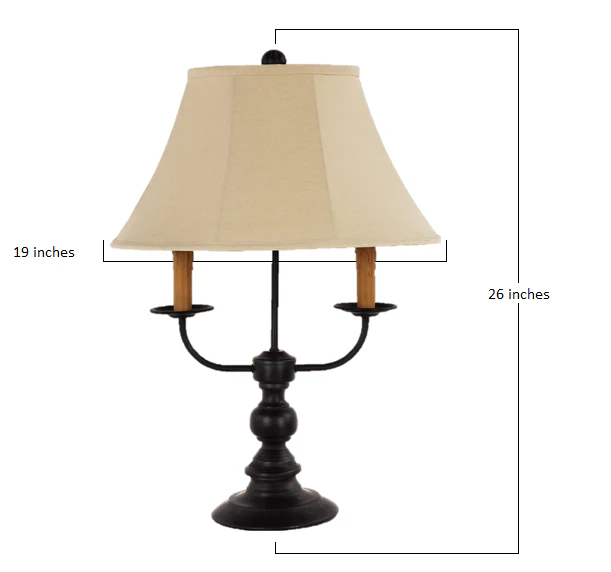 Black Double Vintage Candle Table Lamp By Homeroots - Image 5