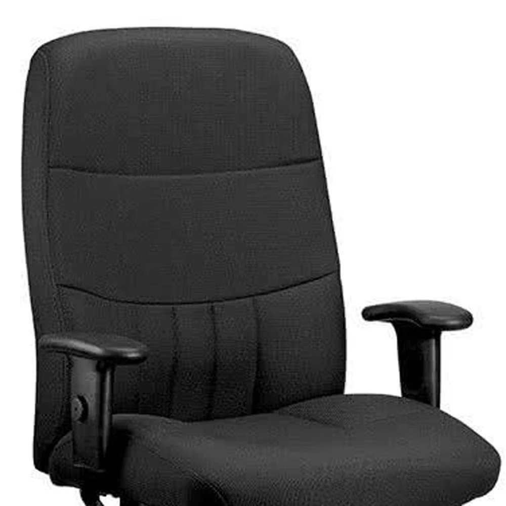 Black Fabric Chair By Homeroots - 372345 - Image 4