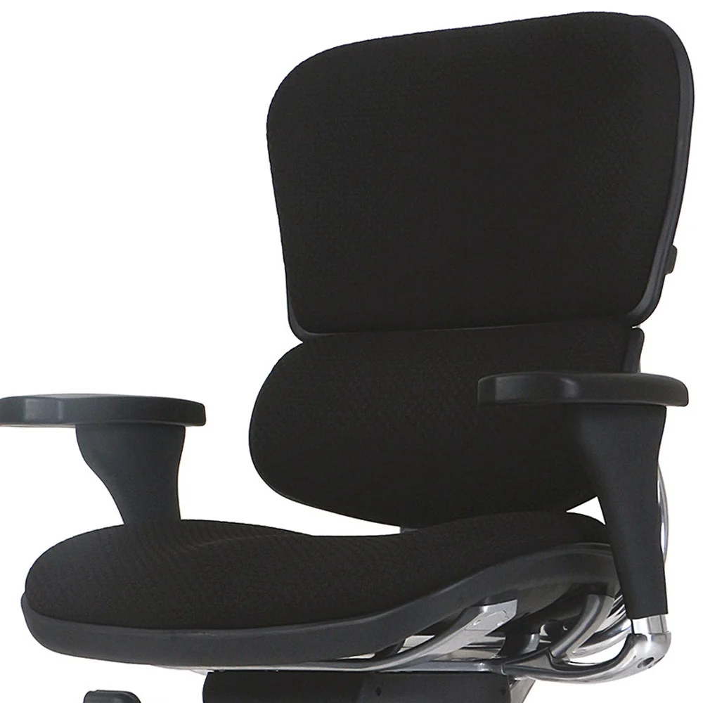 Black Fabric Chair By Homeroots - 372353 - Image 4
