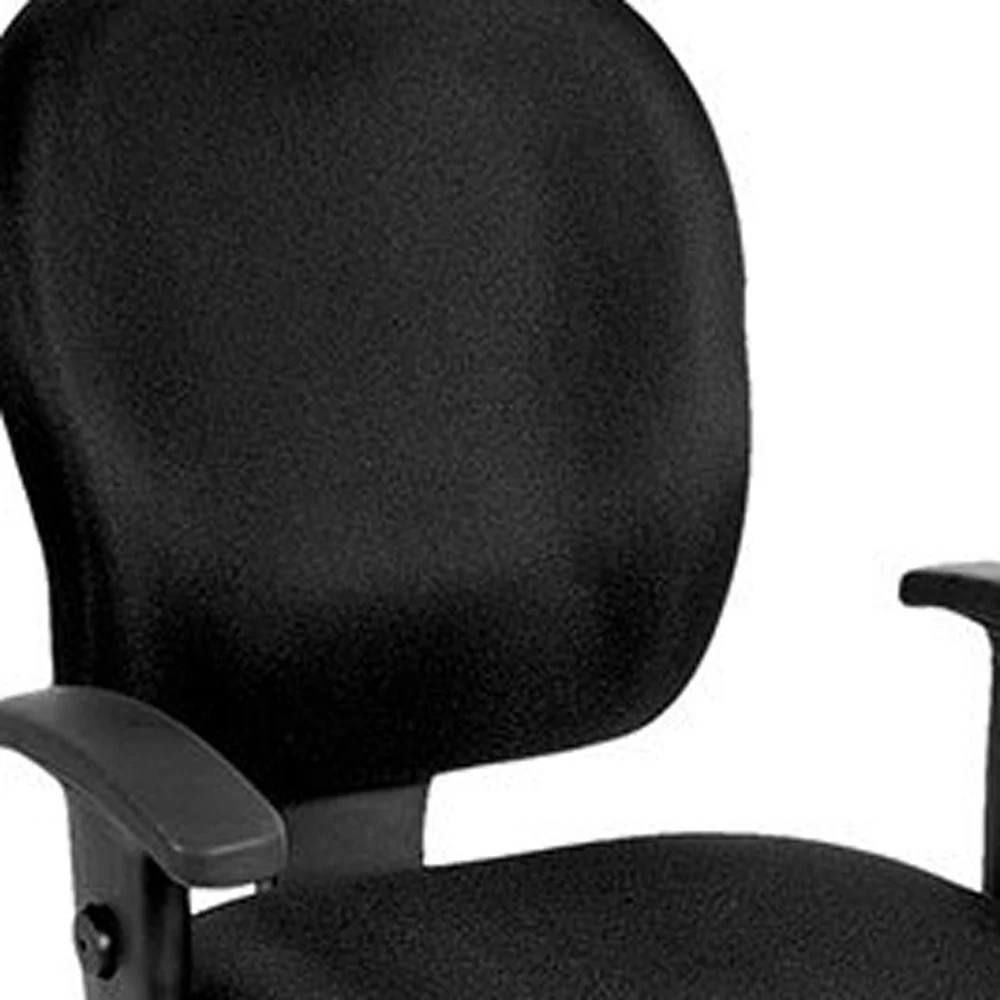 Black Fabric Chair By Homeroots - 372358 - Image 3