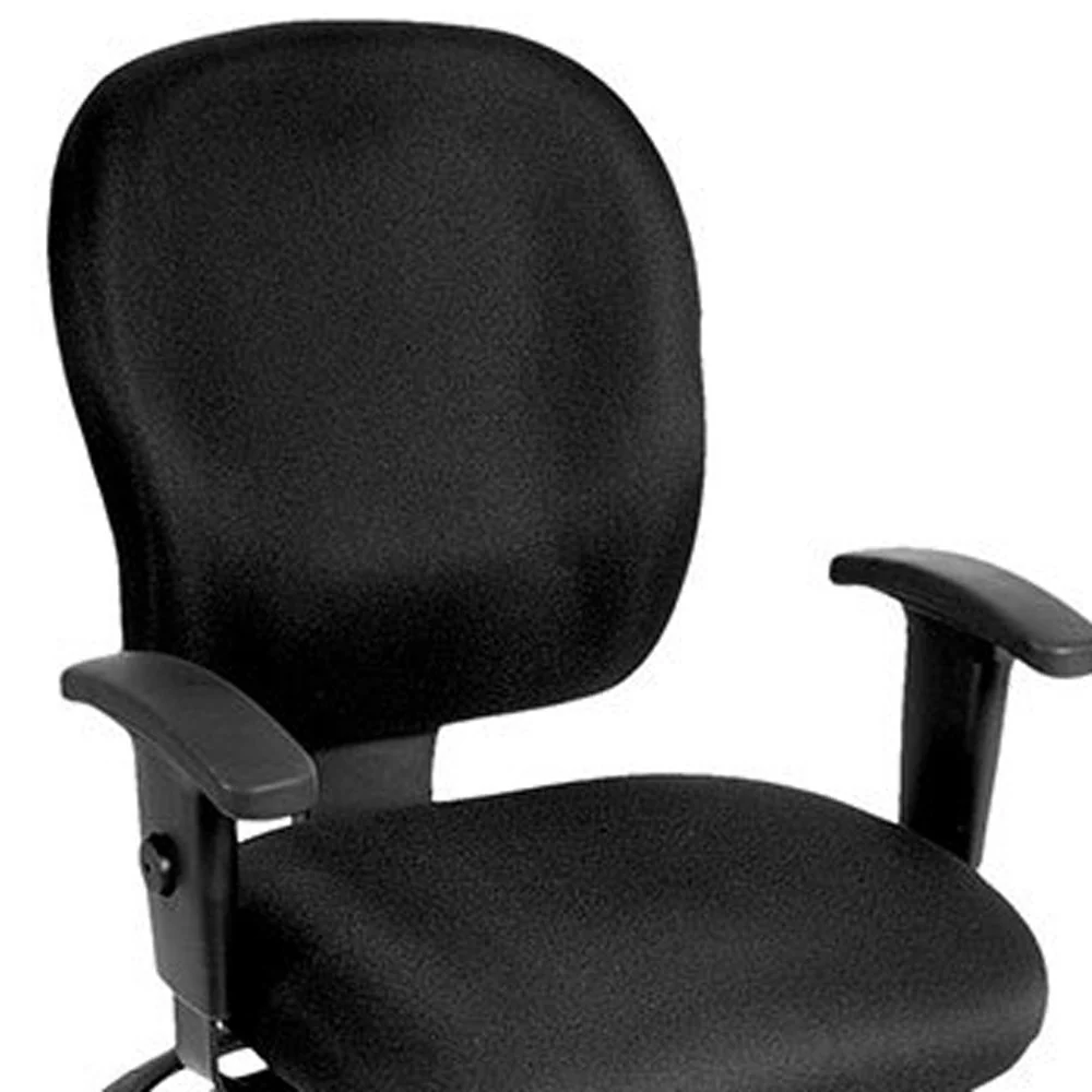 Black Fabric Chair By Homeroots - 372358 - Image 4