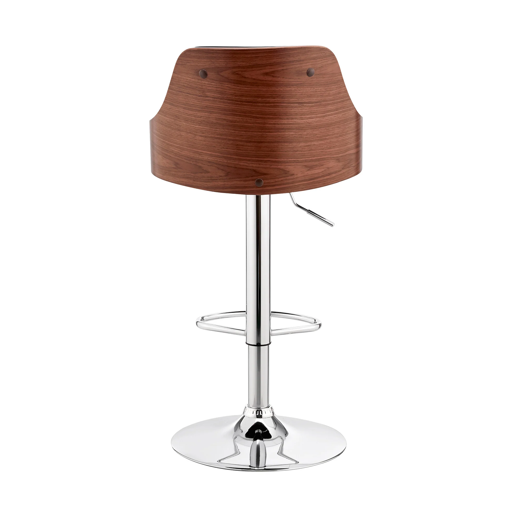 Black Faux Leather Adjustable Modern Bar Stool By Homeroots - Image 6